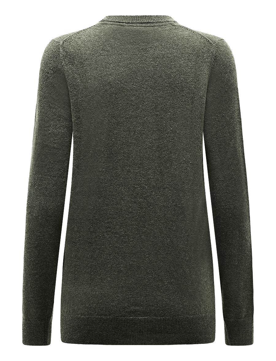 Lyle & Scott - Lambswool Blend Crew Neck Jumper - round necks - deep depths marl - 2