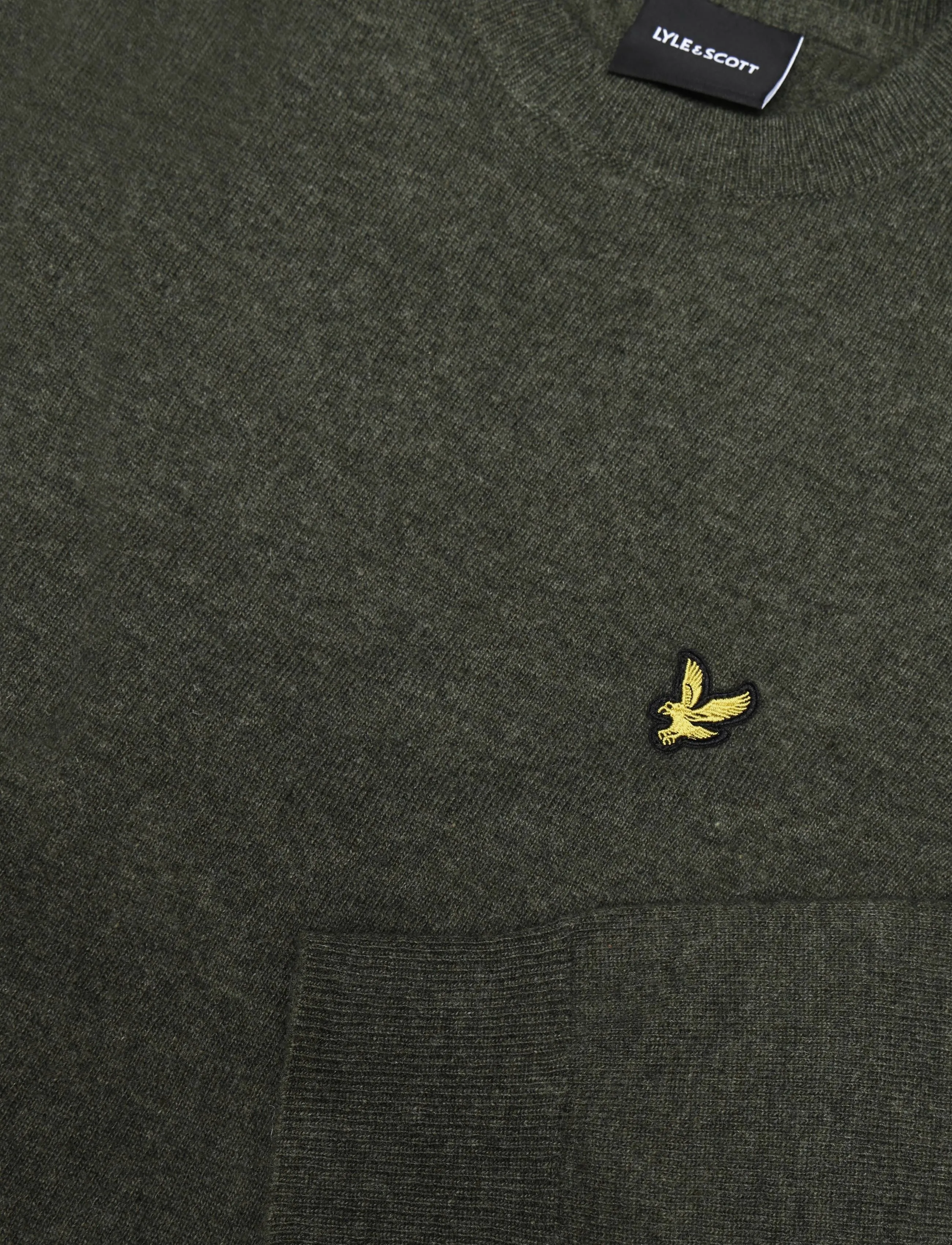 Lyle & Scott - Lambswool Blend Crew Neck Jumper - round necks - deep depths marl - 5