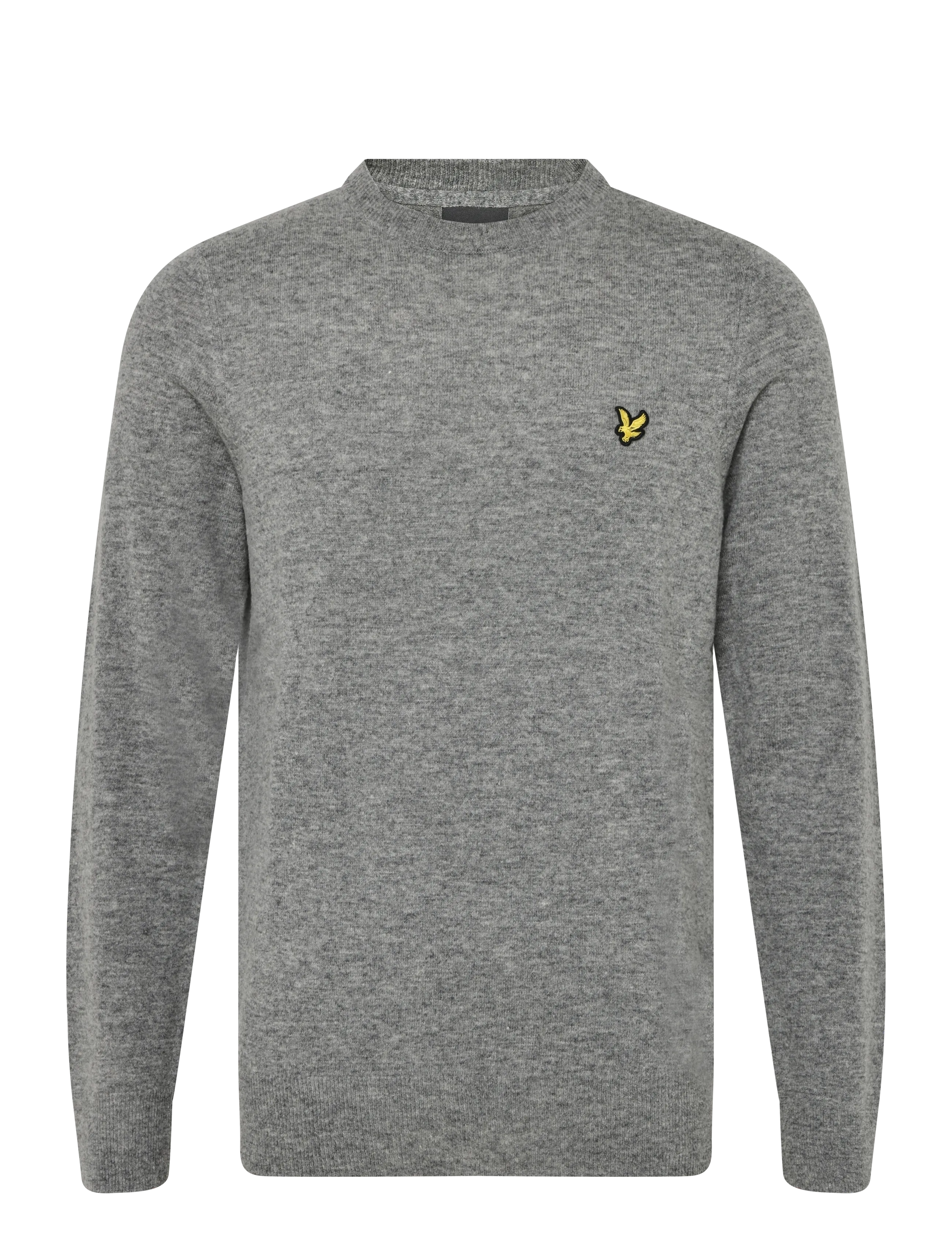 Lyle & Scott Lambswool Blend Crew Neck Jumper - Ümara kaelusega - MID GREY MARL / grey