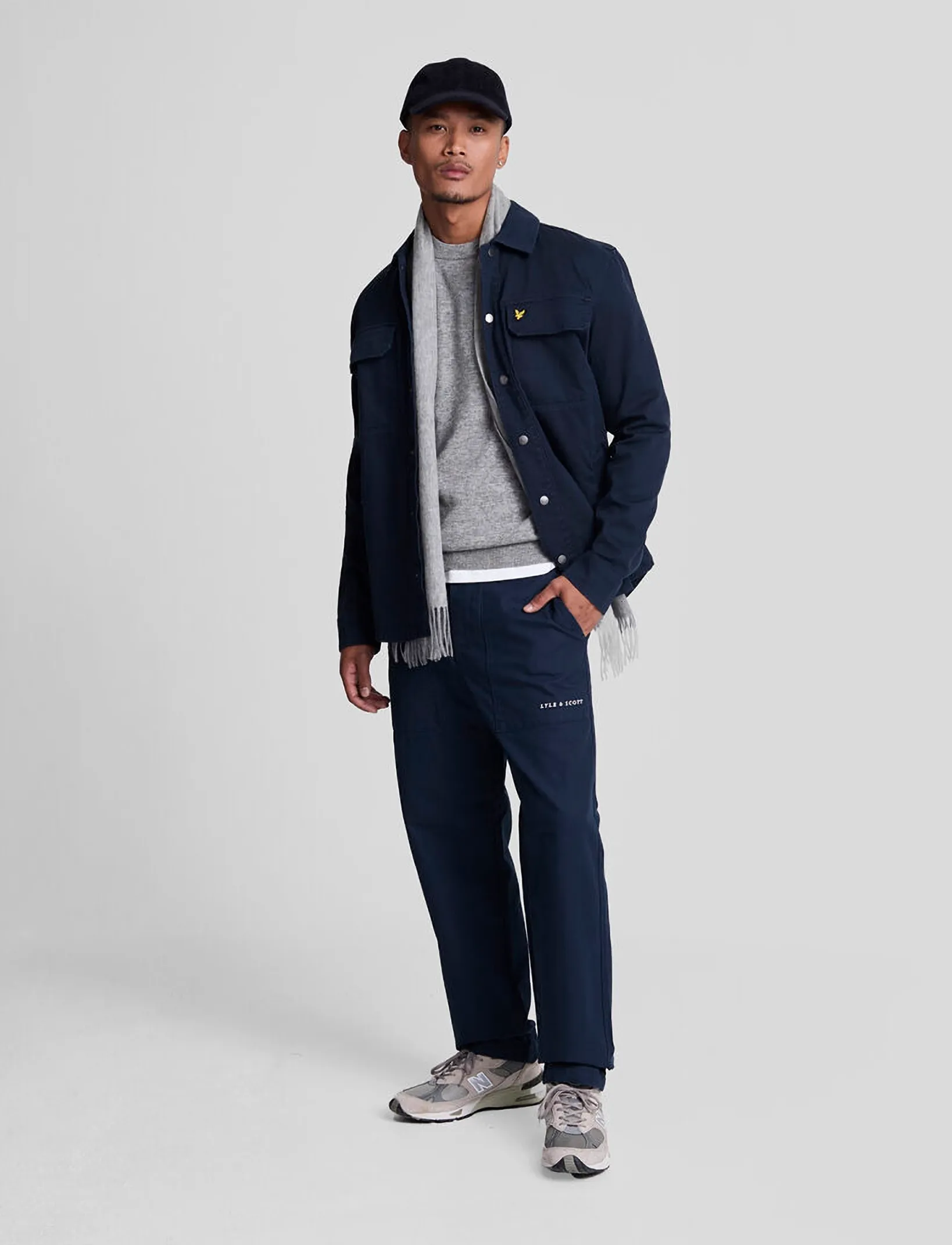 Lyle & Scott - Lambswool Blend Crew Neck Jumper - Ümara kaelusega - mid grey marl - 3