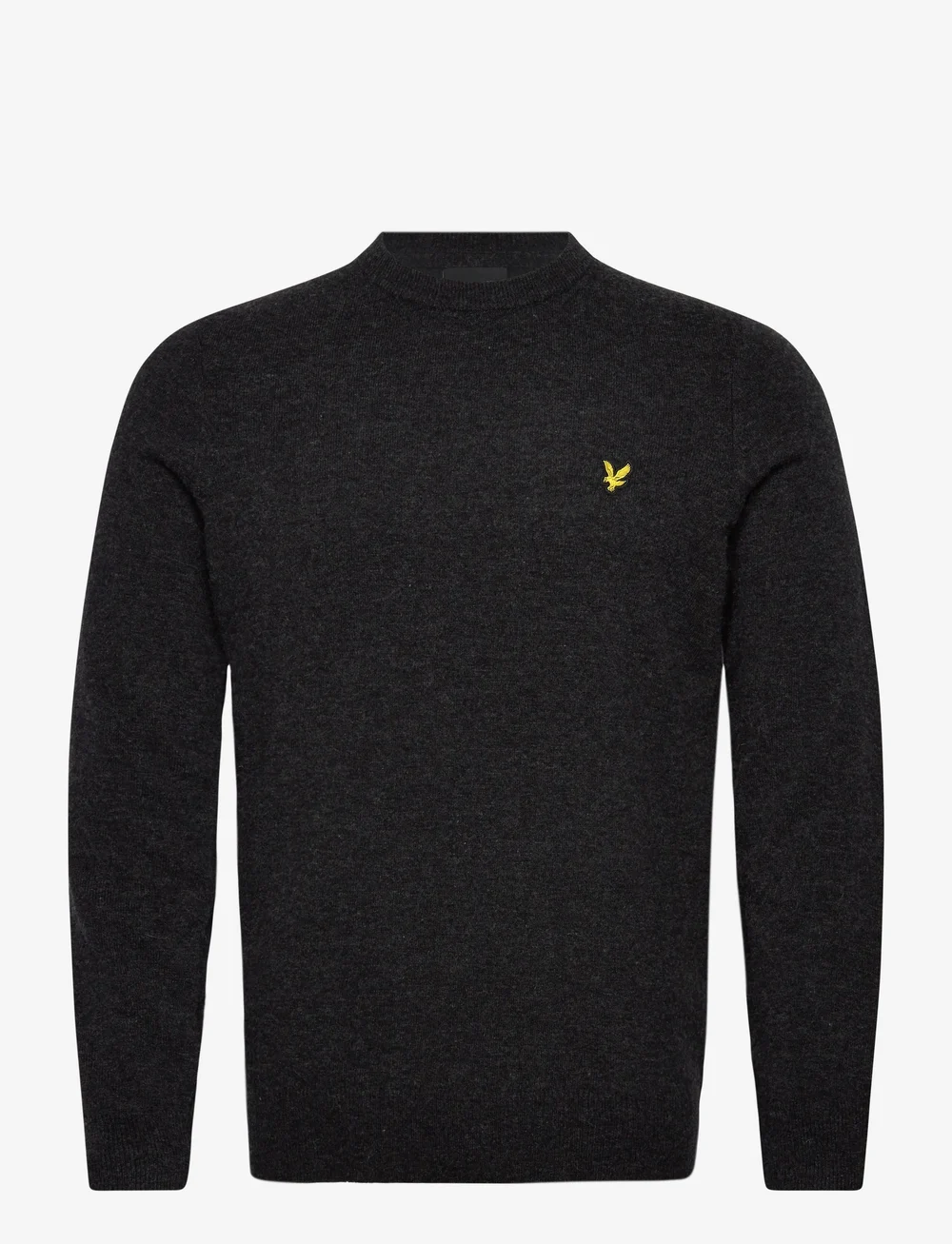 Lyle & Scott - Lambswool Blend Crew Neck Jumper - rund hals - w155 jet black marl - 0