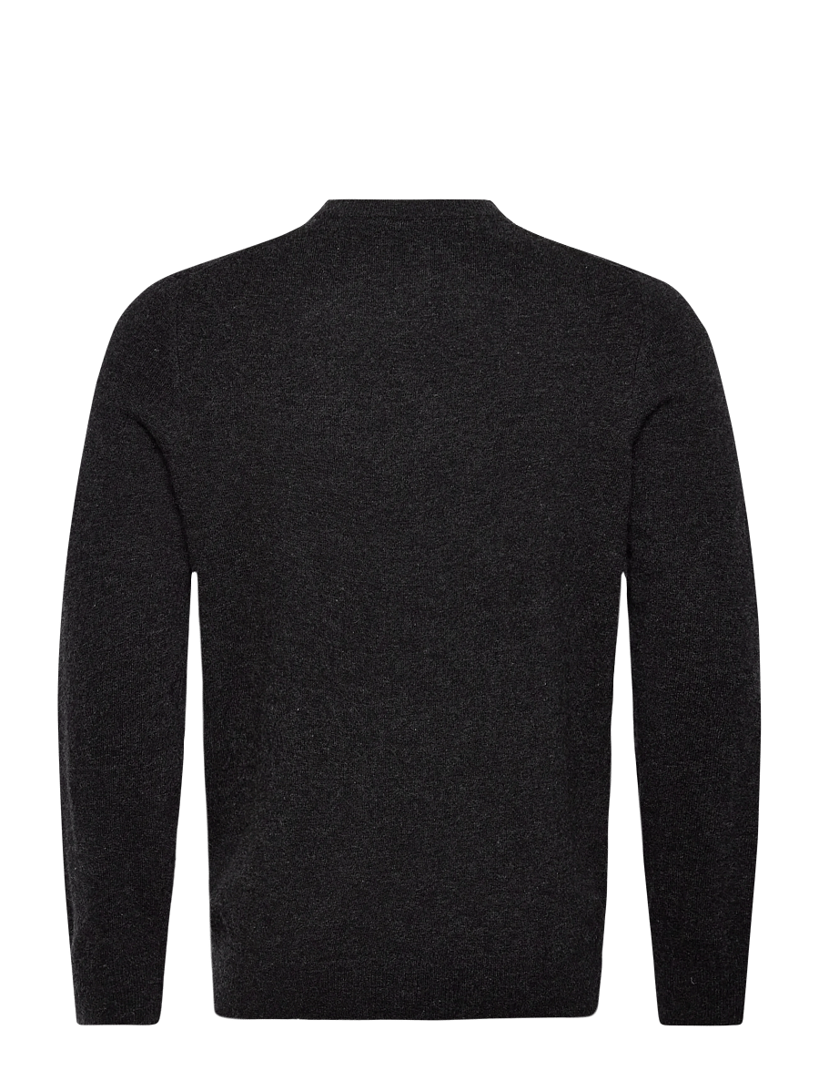 Lyle & Scott - Lambswool Blend Crew Neck Jumper - rund hals - w155 jet black marl - 1