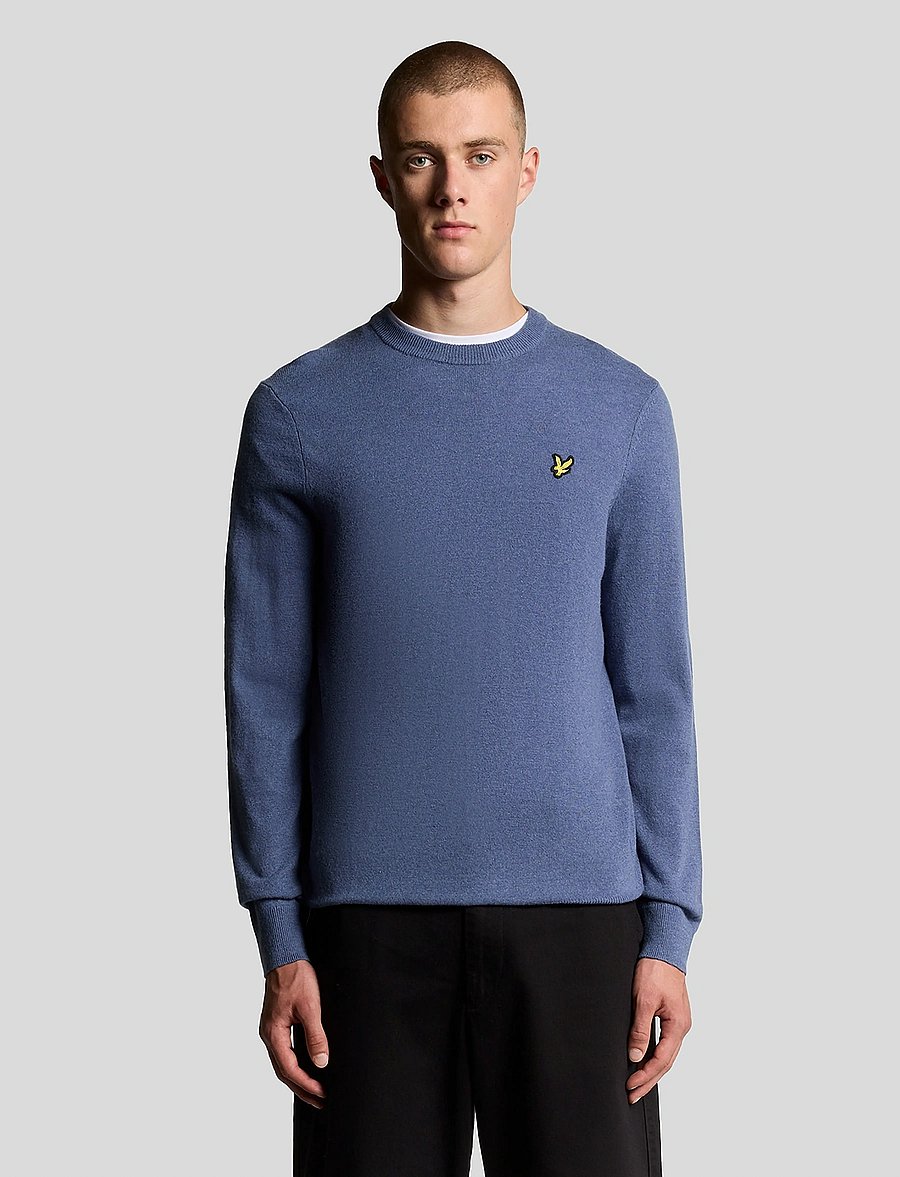 Lyle & Scott - Lambswool Blend Crew Neck Jumper - rundhals - x935 graystone marl - 0
