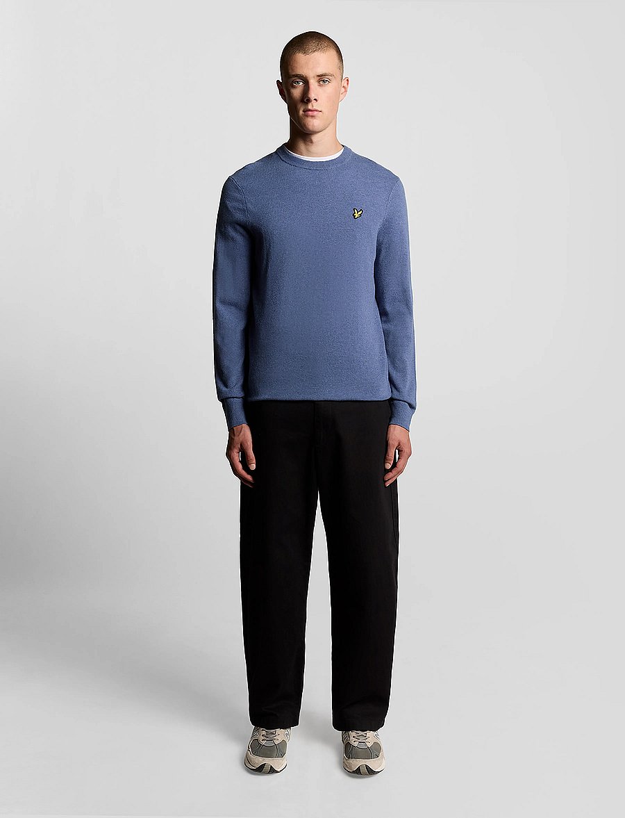 Lyle & Scott - Lambswool Blend Crew Neck Jumper - rundhals - x935 graystone marl - 5