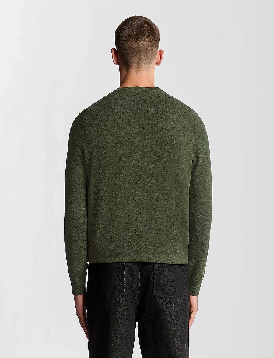 Lyle & Scott - Lambswool Blend Crew Neck Jumper - rund hals - x937 deep depths marl - 3