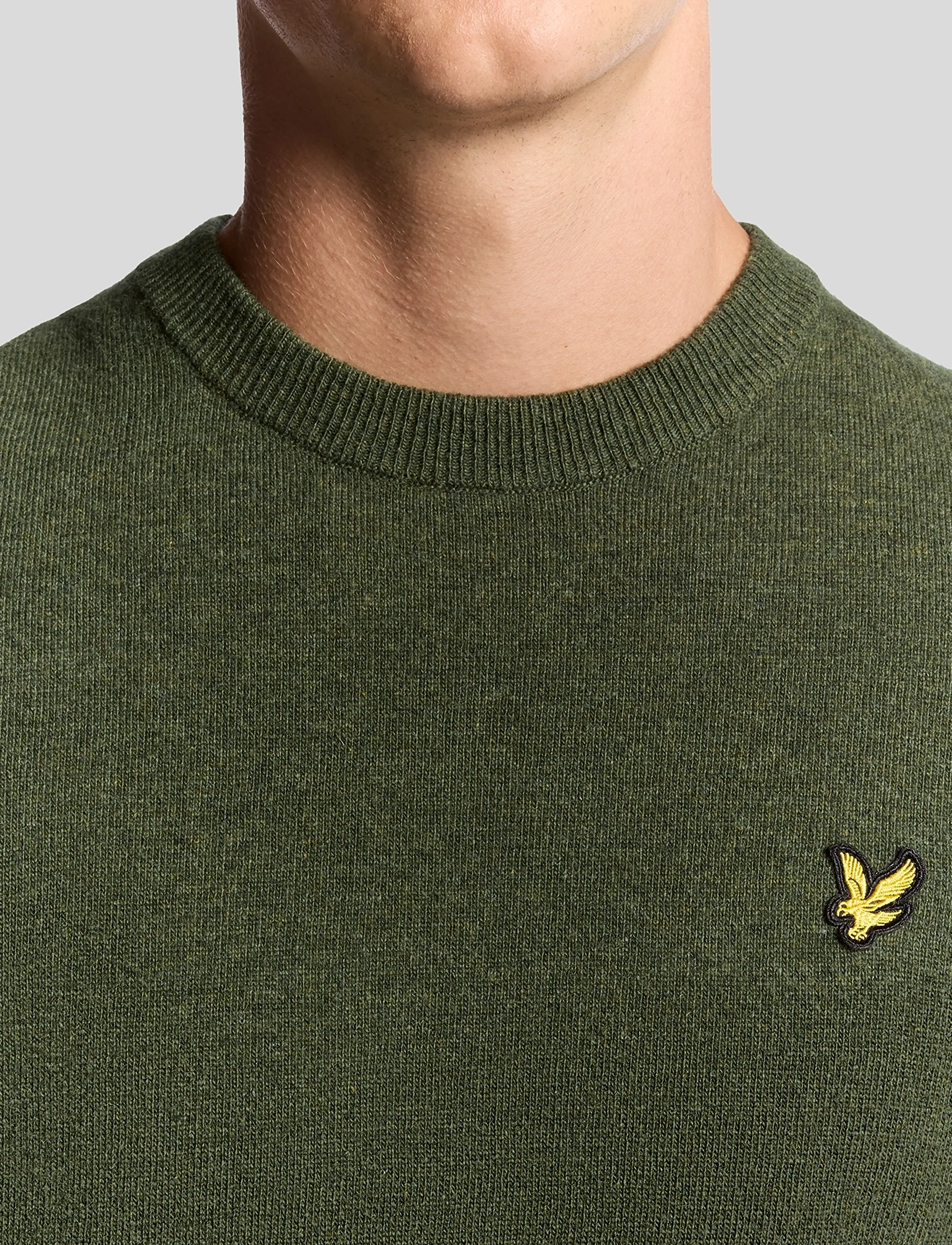 Lyle & Scott - Lambswool Blend Crew Neck Jumper - trøjer - x937 deep depths marl - 5