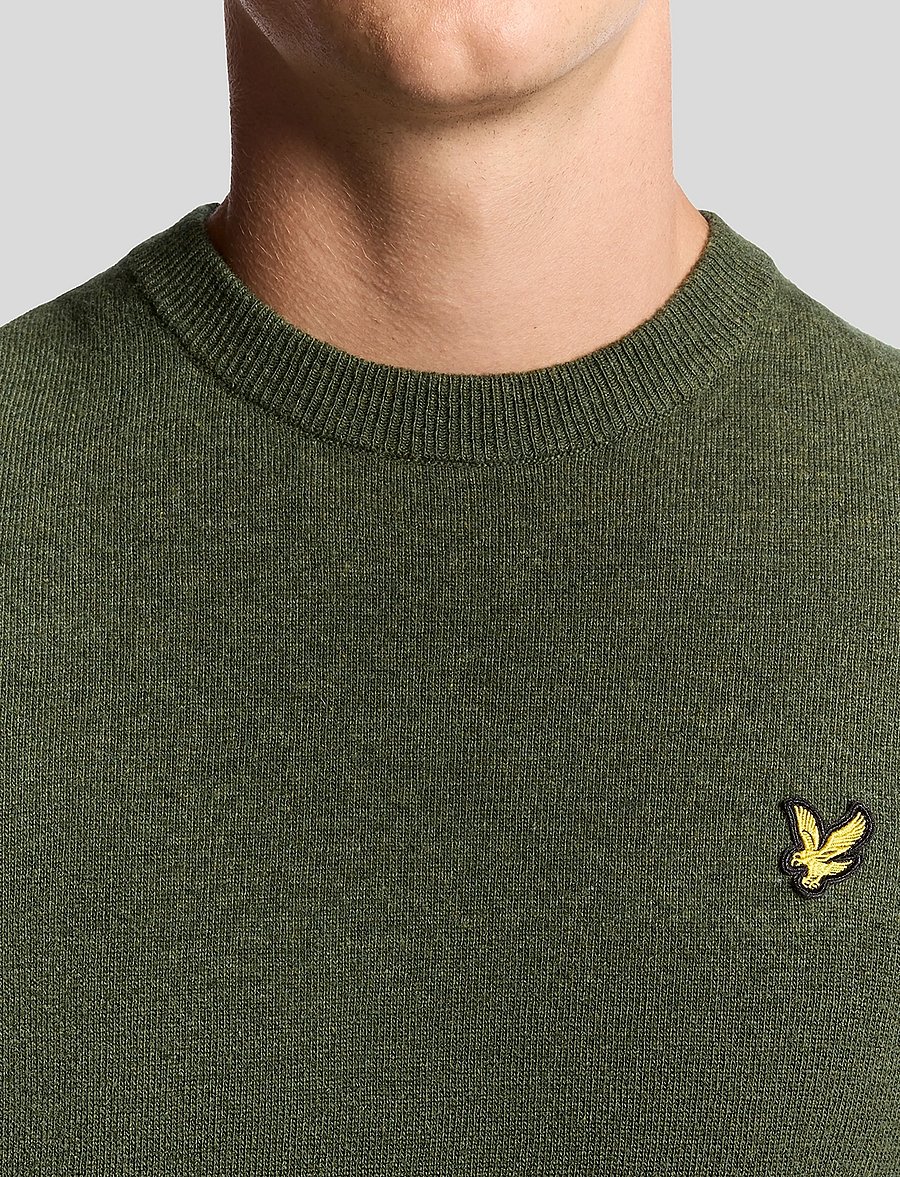 Lyle & Scott - Lambswool Blend Crew Neck Jumper - rund hals - x937 deep depths marl - 5