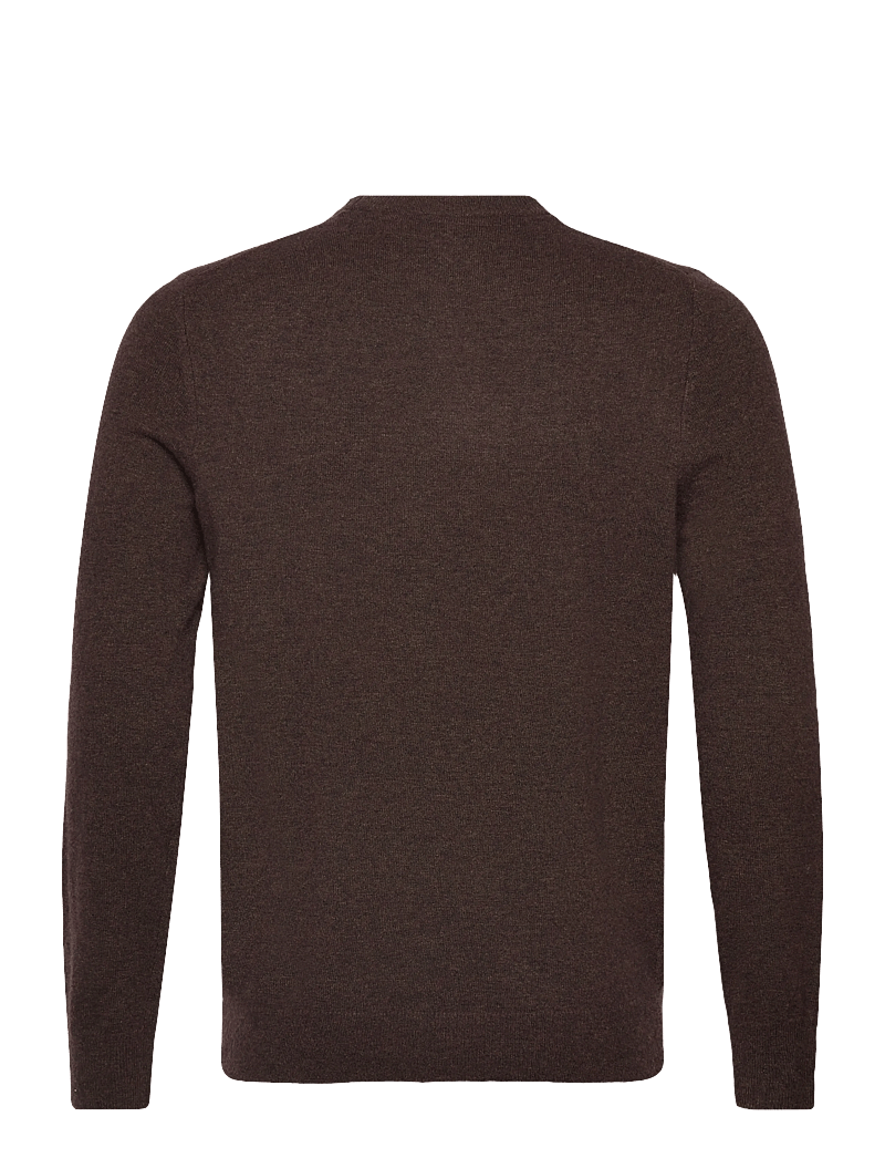 Lyle & Scott - Lambswool Blend Crew Neck Jumper - rund hals - y059 bottle brown marl - 2