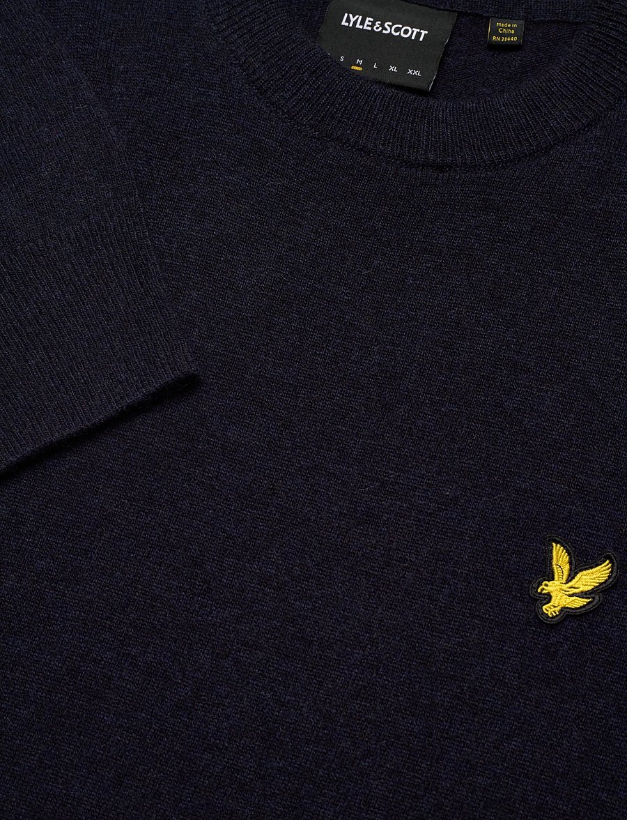 Lyle & Scott - Lambswool Blend Crew Neck Jumper - adījumi ar apaļu kakla izgriezumu - z56 dark navy marl - 2
