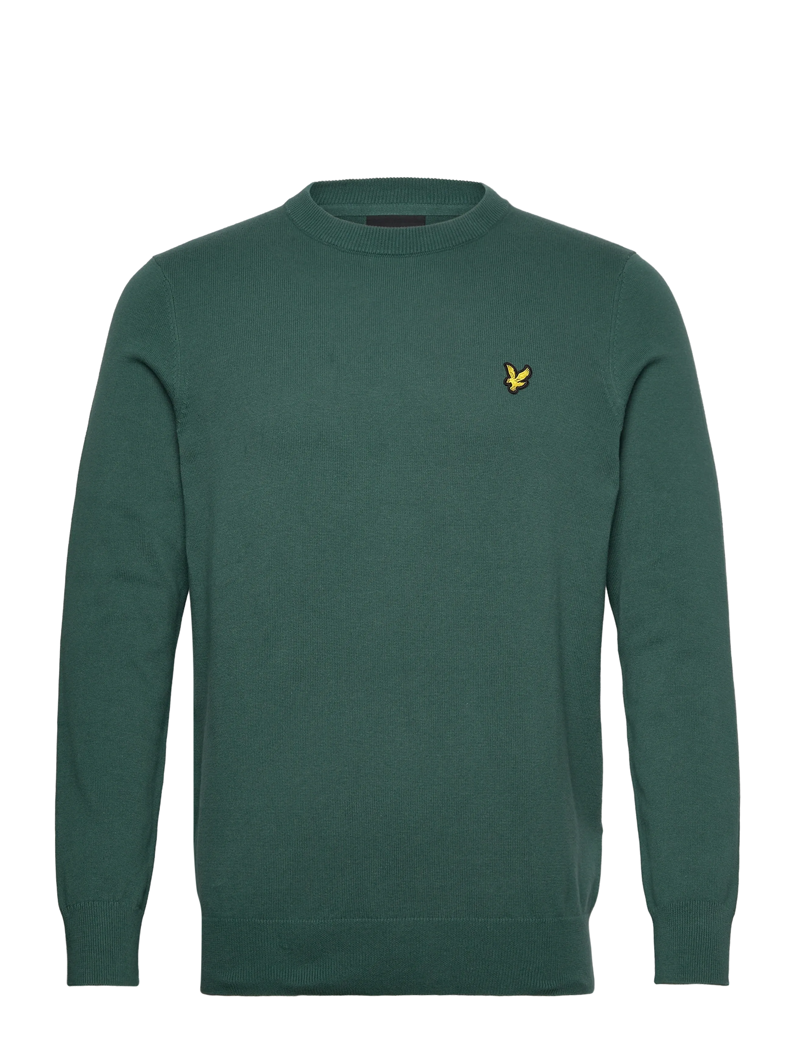 Cotton Crew Neck Jumper - W130 EVERGLADE