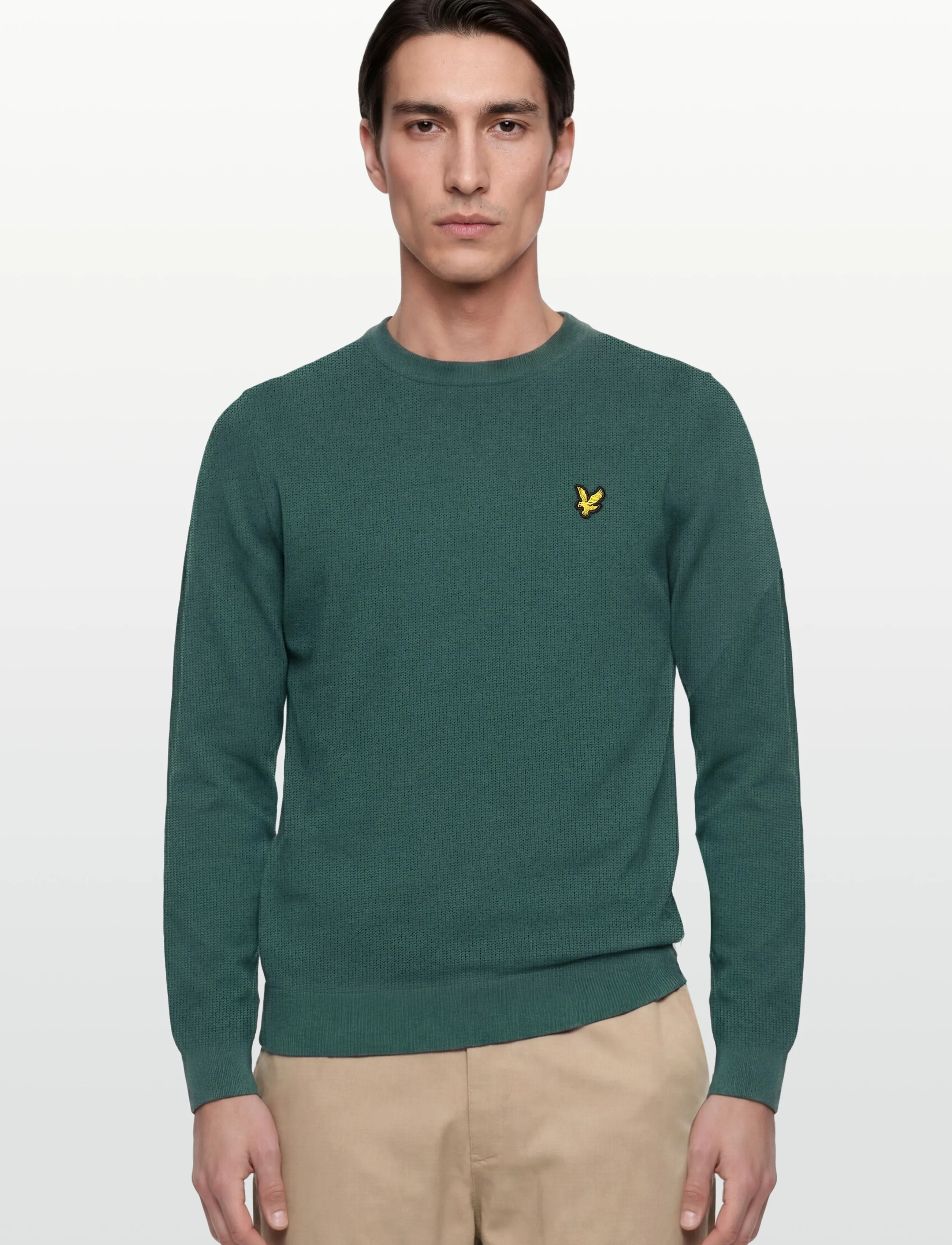 Lyle & Scott Cotton Crew Neck Jumper stickade tröjor herr – bild 2