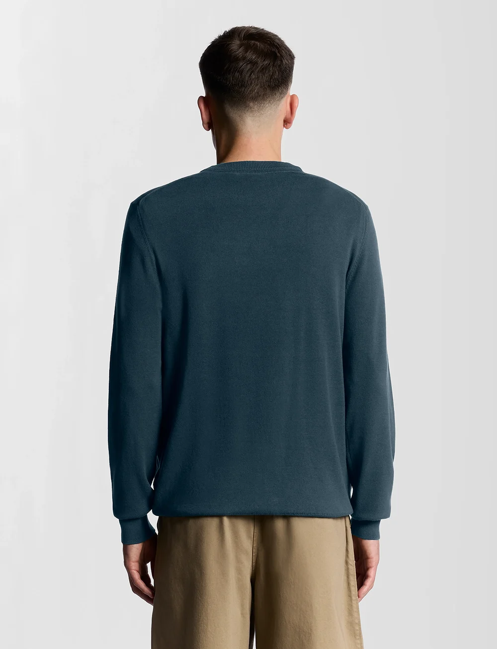 Lyle & Scott - Cotton Crew Neck Jumper - rund hals - y066 rich teal - 3