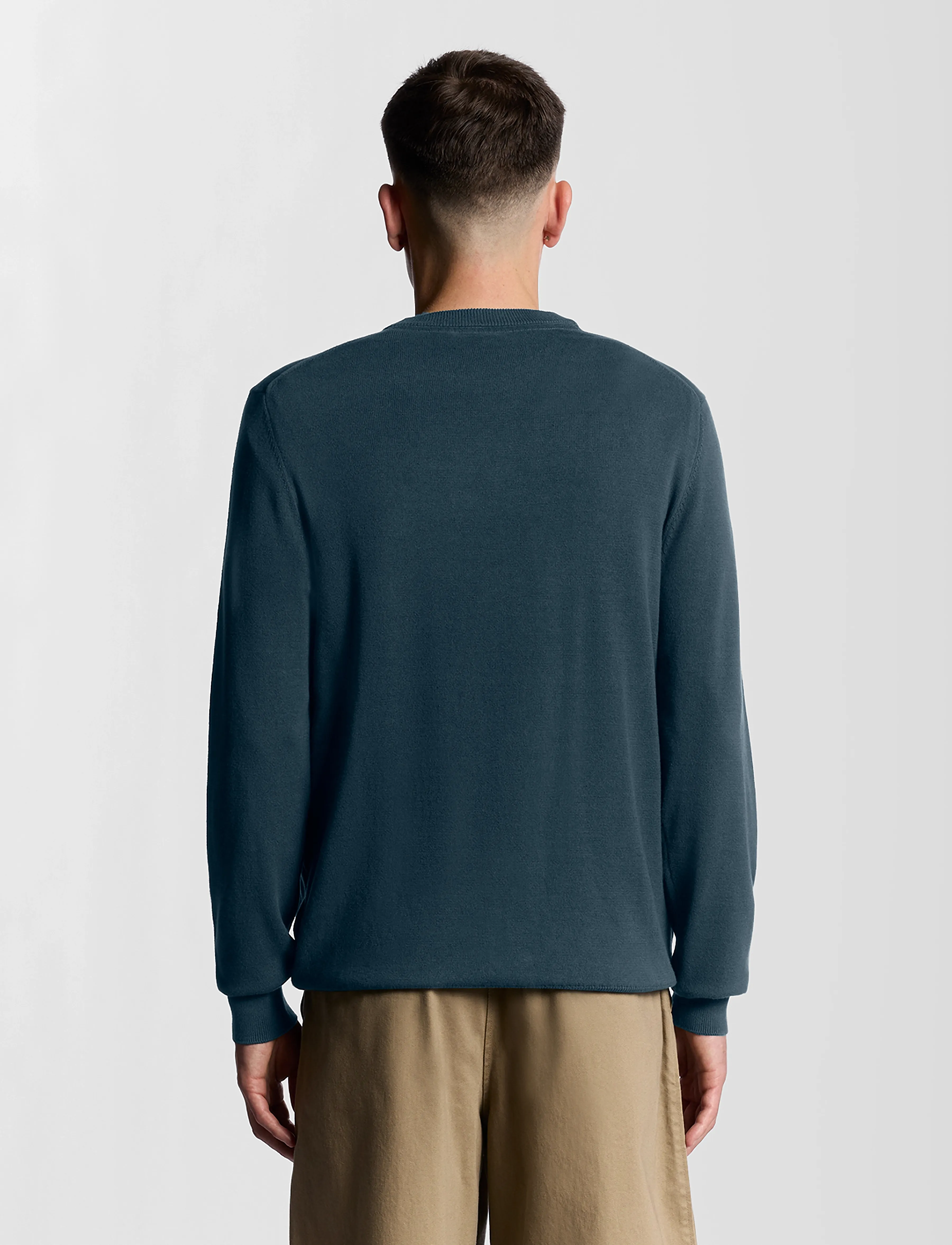 Lyle & Scott - Cotton Crew Neck Jumper - rundhalsad - y066 rich teal - 3
