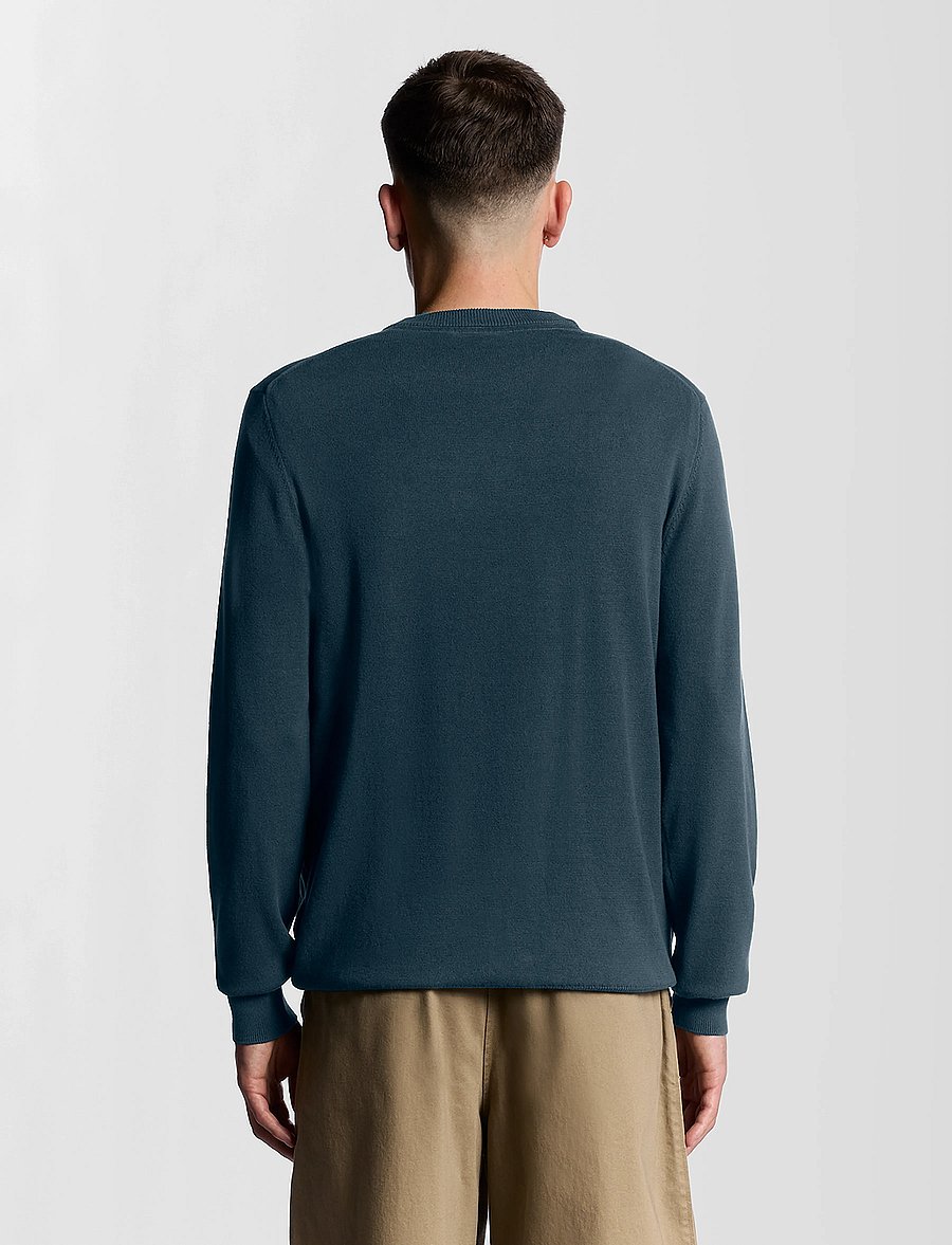 Lyle & Scott - Cotton Crew Neck Jumper - rundhalsad - y066 rich teal - 3
