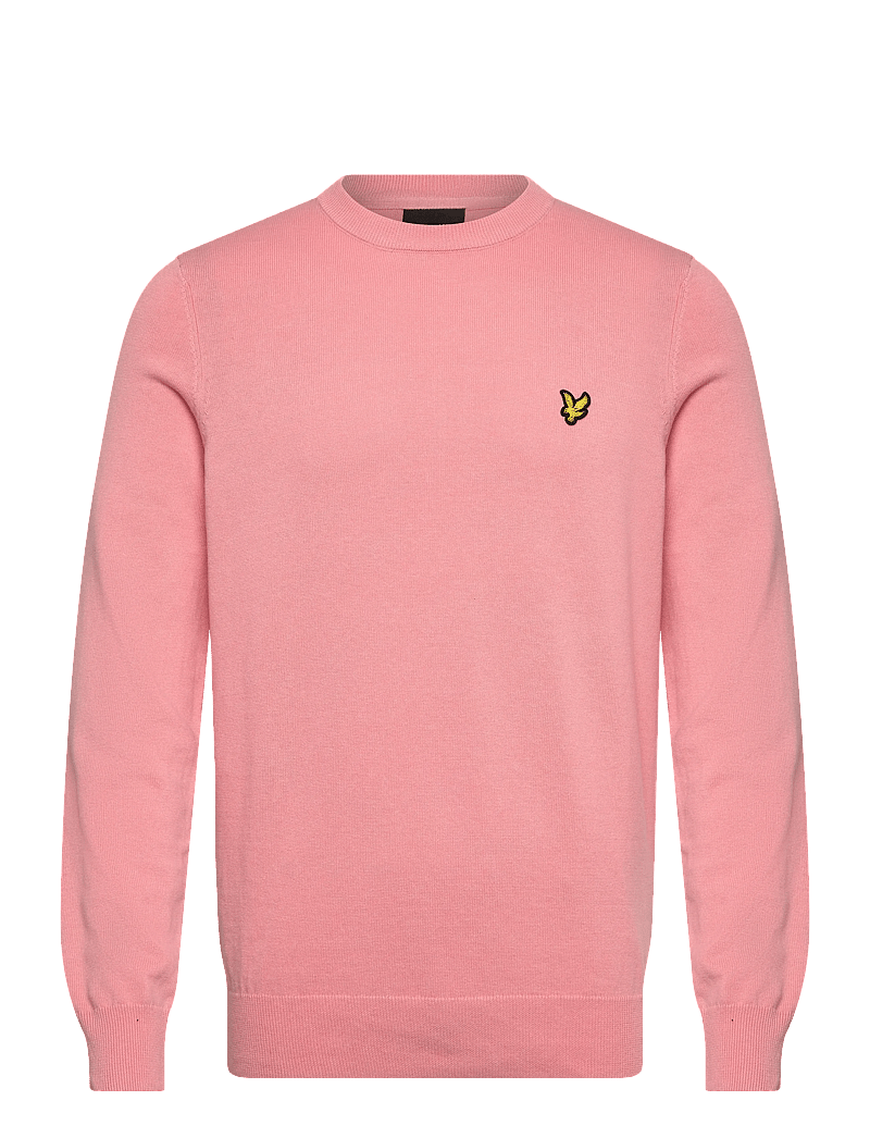 Lyle & Scott - Cotton Crew Neck Jumper - rund hals - y120 pink grapefruit - 1