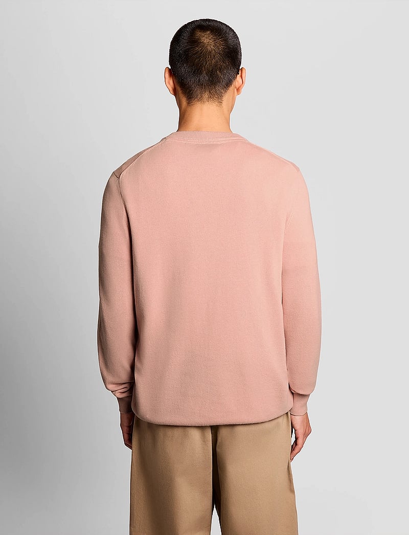 Lyle & Scott - Cotton Crew Neck Jumper - rund hals - y120 pink grapefruit - 3