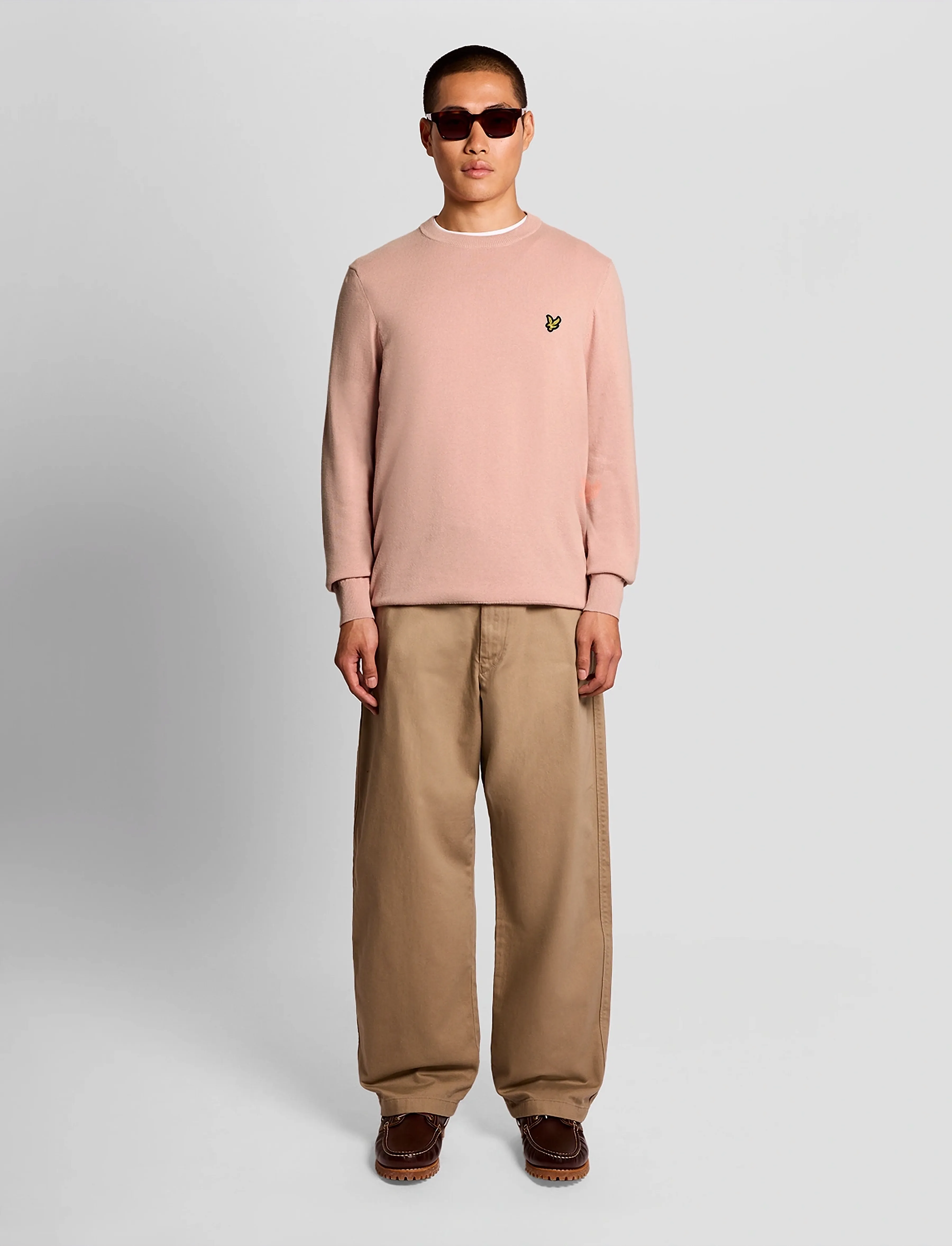 Lyle & Scott - Cotton Crew Neck Jumper - rundhals - y120 pink grapefruit - 4
