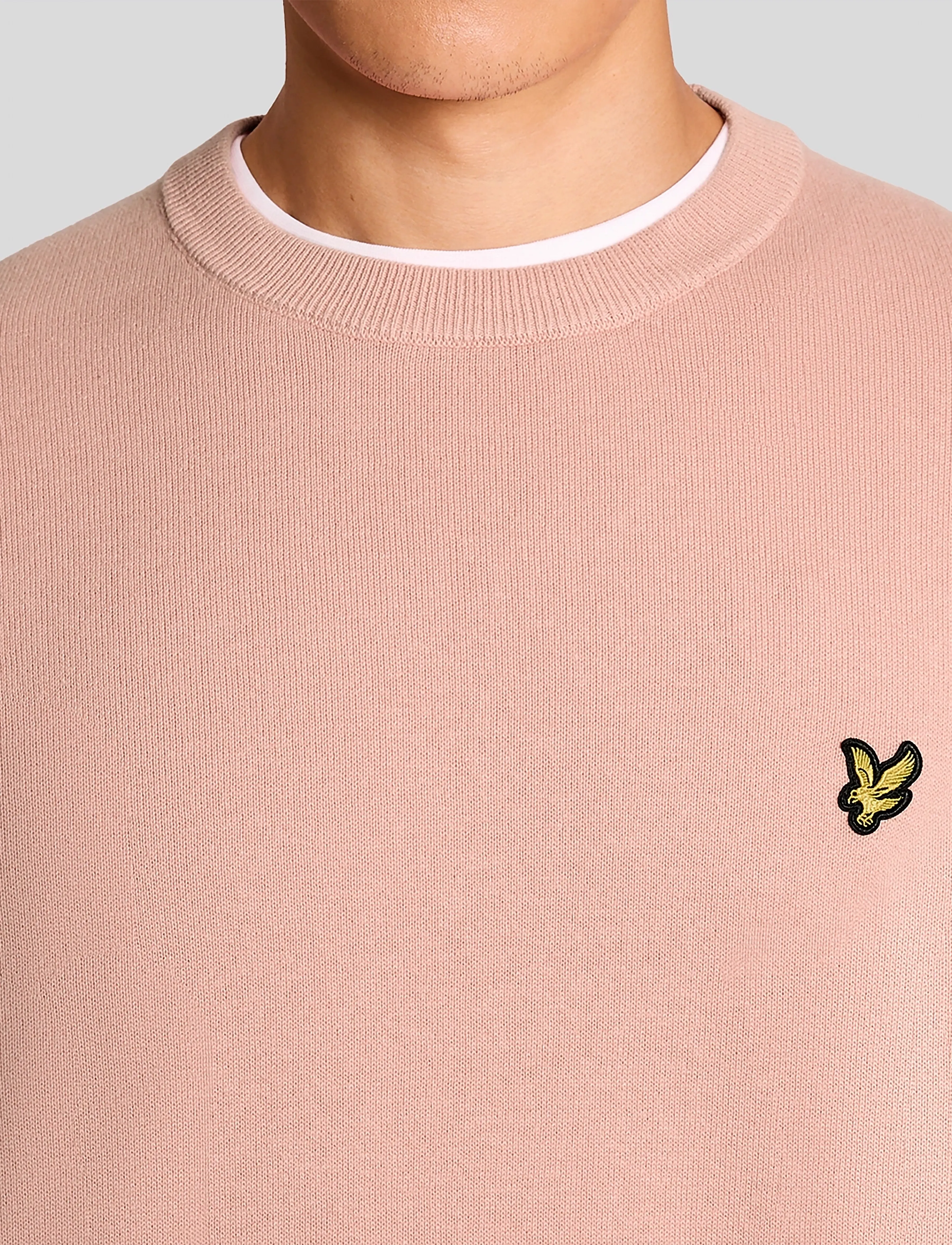 Lyle & Scott - Cotton Crew Neck Jumper - rundhals - y120 pink grapefruit - 5