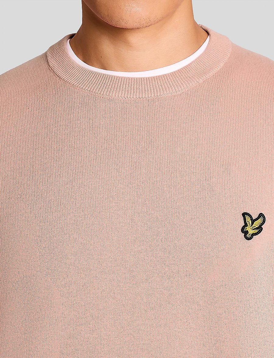 Lyle & Scott - Cotton Crew Neck Jumper - rundhals - y120 pink grapefruit - 5
