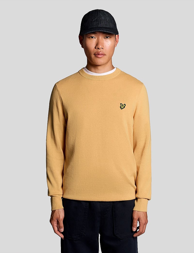 Lyle & Scott - Cotton Crew Neck Jumper - rund hals - y122 honeycomb - 0