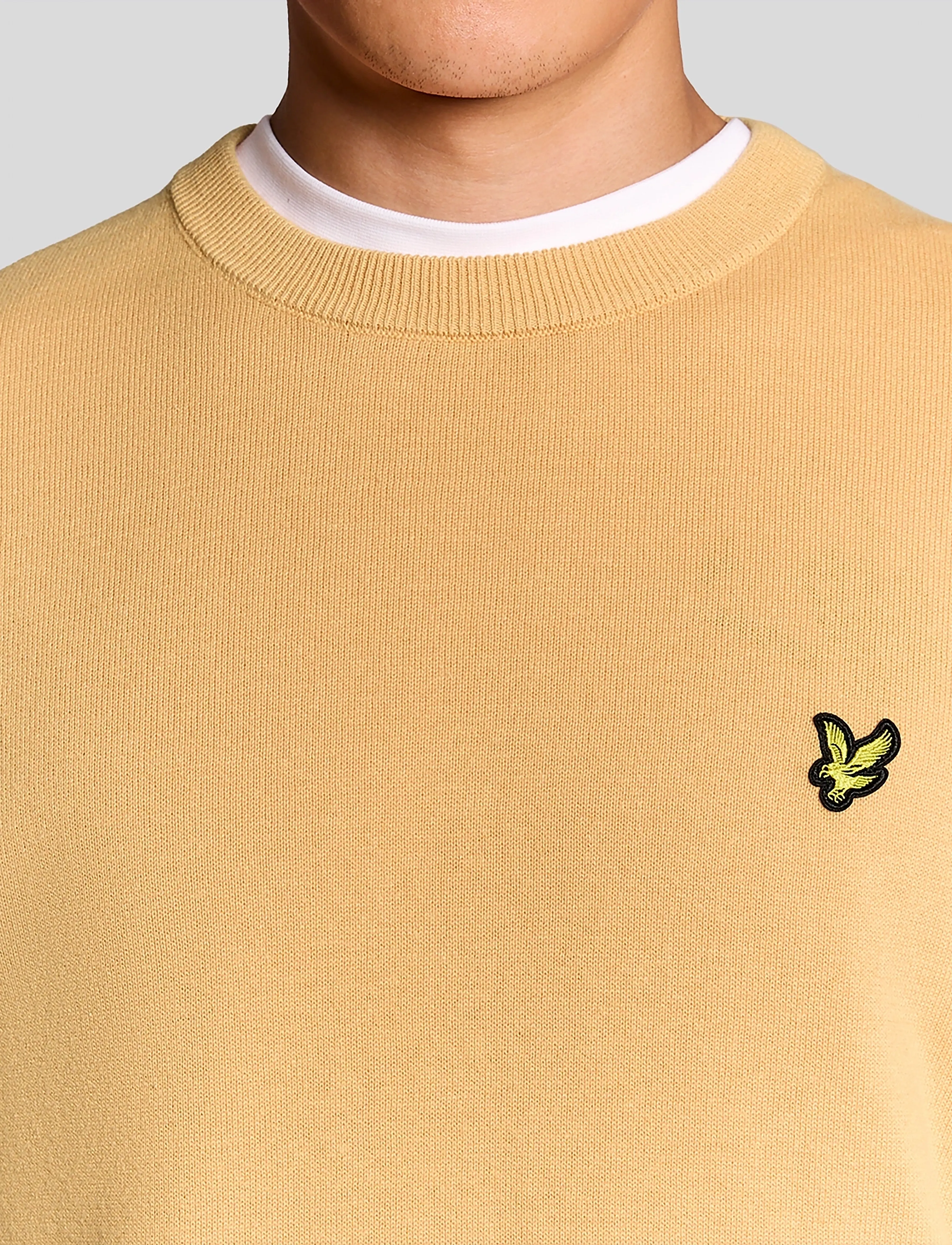 Lyle & Scott - Cotton Crew Neck Jumper - round necks - y122 honeycomb - 5