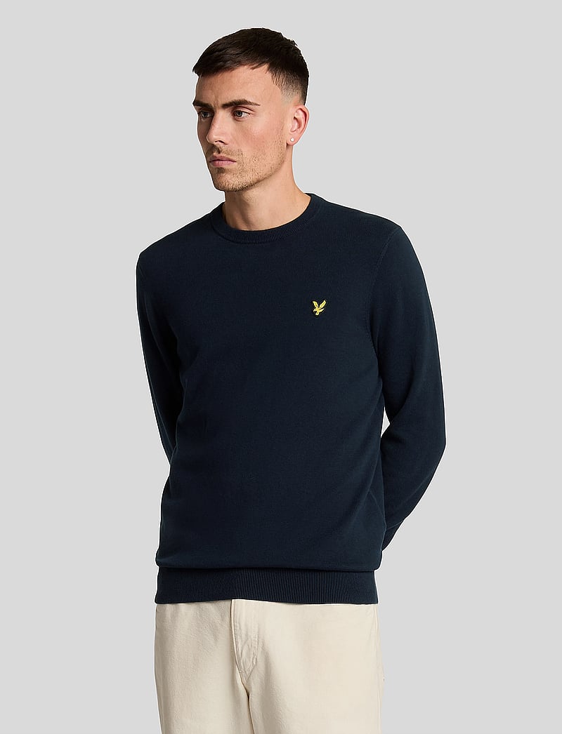 Lyle & Scott - Cotton Crew Neck Jumper - rund hals - z271 dark navy - 0