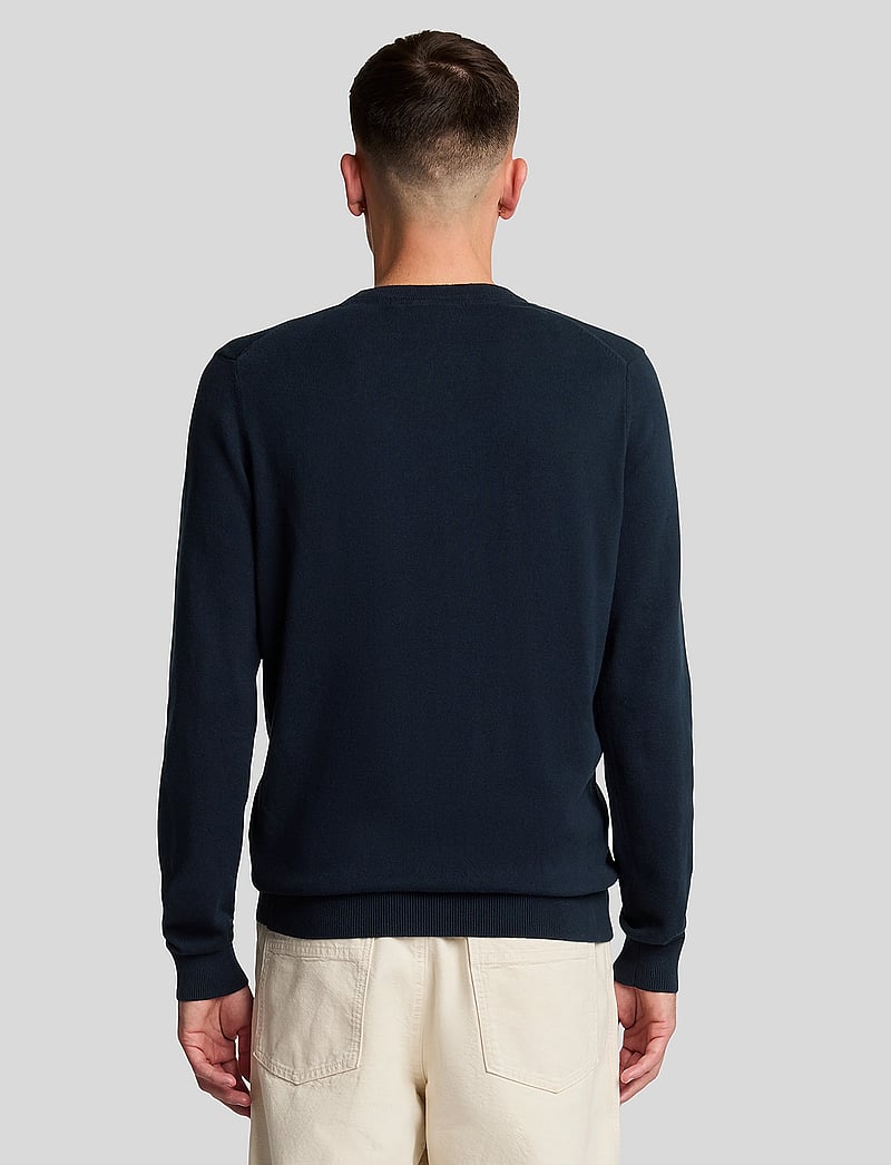 Lyle & Scott - Cotton Crew Neck Jumper - rund hals - z271 dark navy - 3
