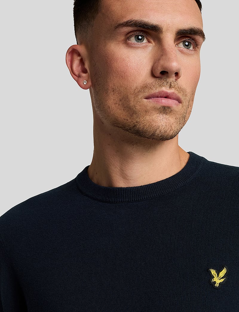 Lyle & Scott - Cotton Crew Neck Jumper - rund hals - z271 dark navy - 4