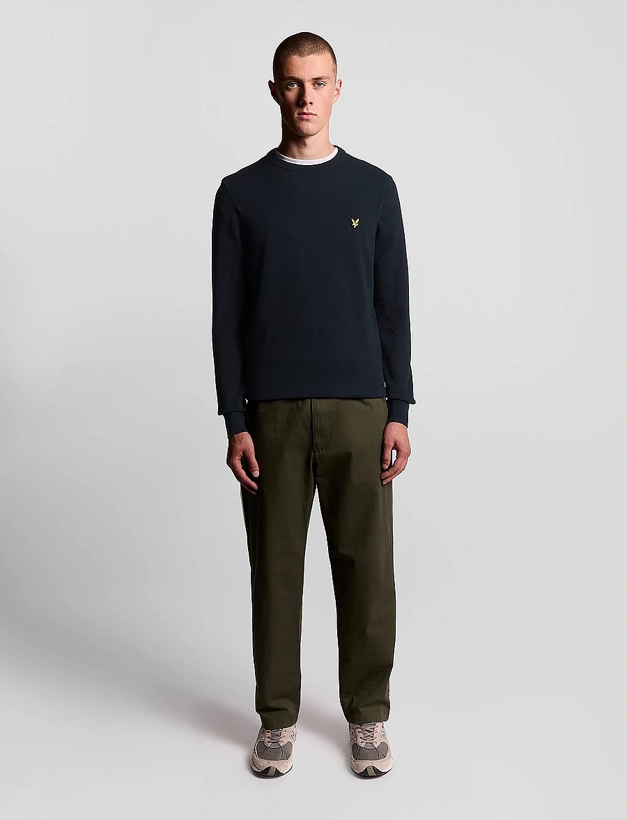 Lyle & Scott - Cotton Crew Neck Jumper - rundhalsad - z271 dark navy - 4