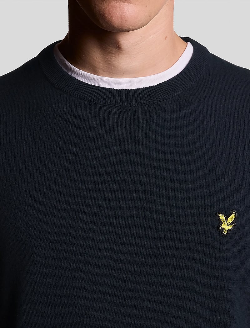 Lyle & Scott - Cotton Crew Neck Jumper - round necks - z271 dark navy - 5