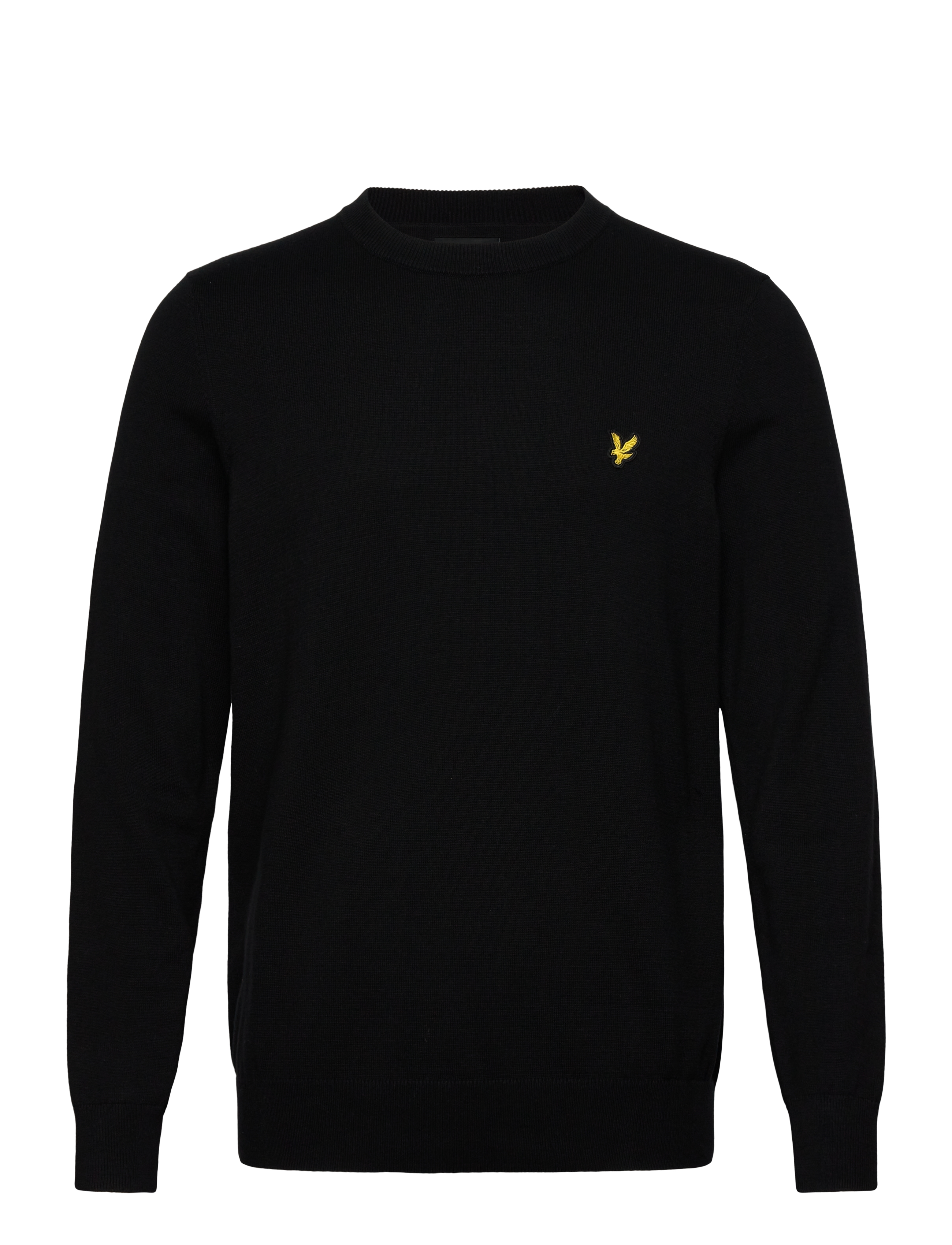 Lyle & Scott Cotton Crew Neck Jumper - Basic-Strickmode - Z865 JET BLACK / black