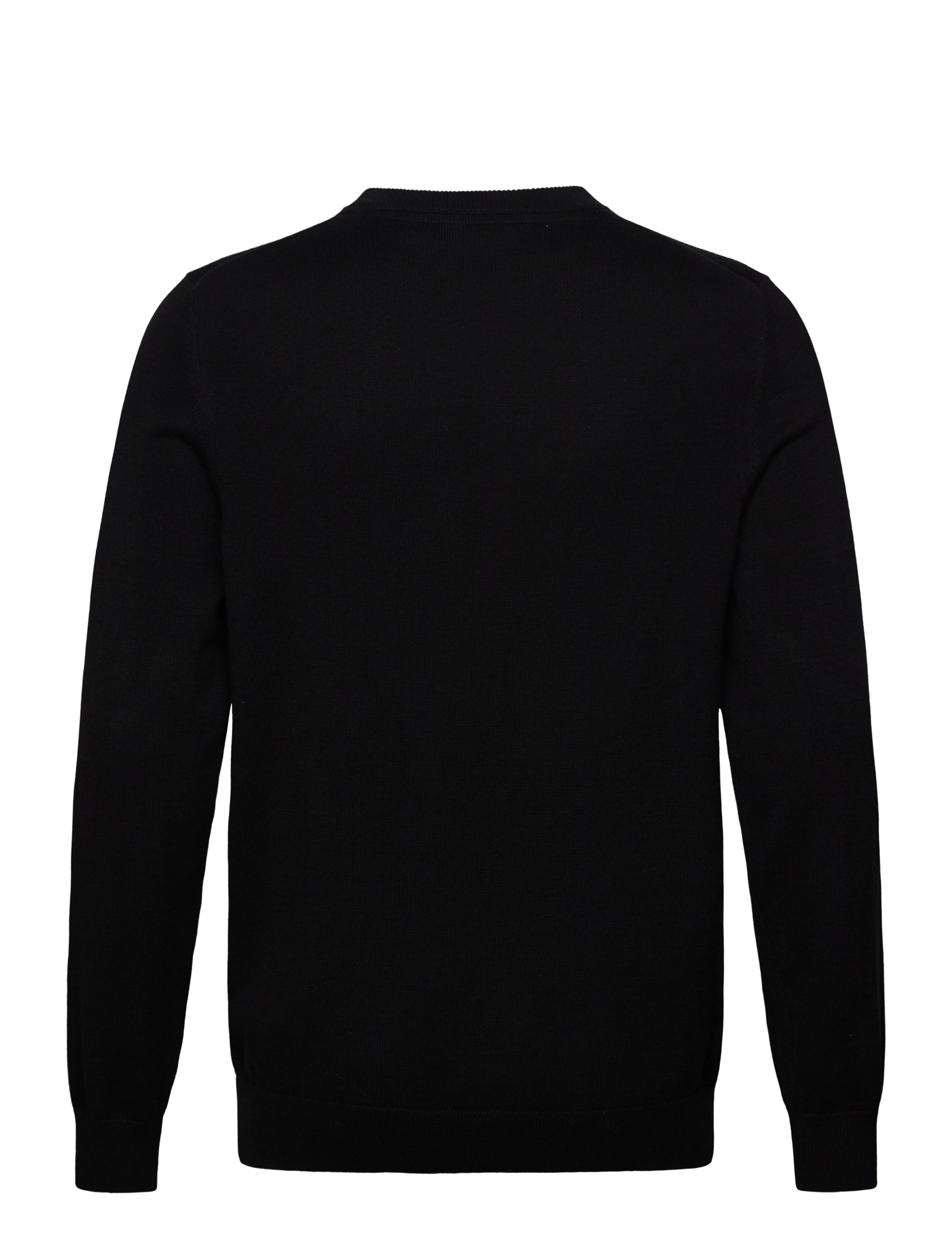 Lyle & Scott - Cotton Crew Neck Jumper - round necks - z865 jet black - 2