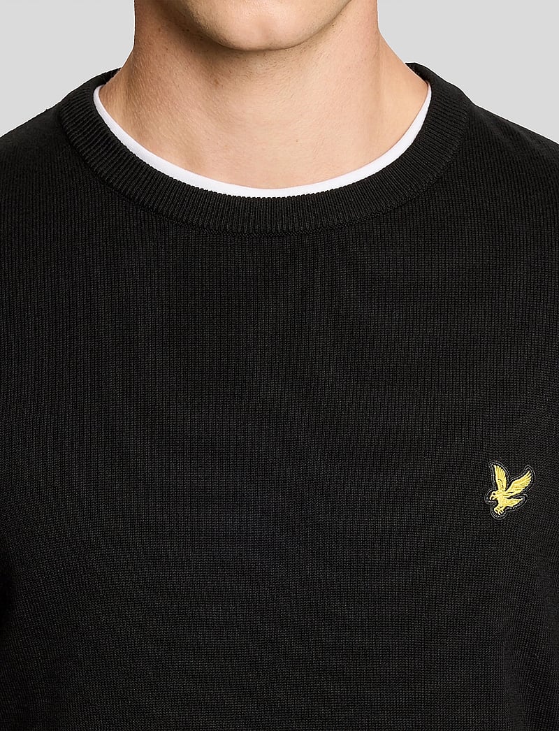 Lyle & Scott - Cotton Crew Neck Jumper - rund hals - z865 jet black - 4