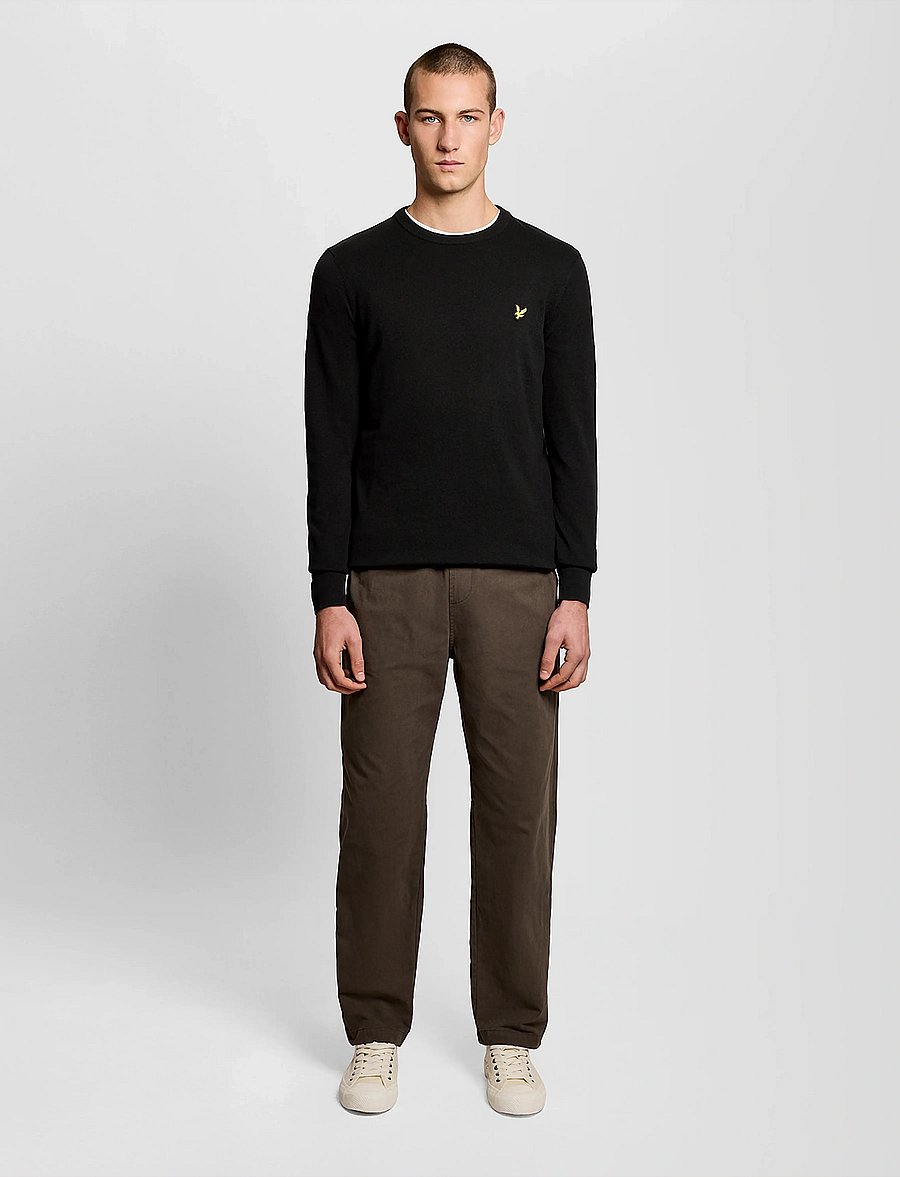 Lyle & Scott - Cotton Crew Neck Jumper - rundhals - z865 jet black - 5