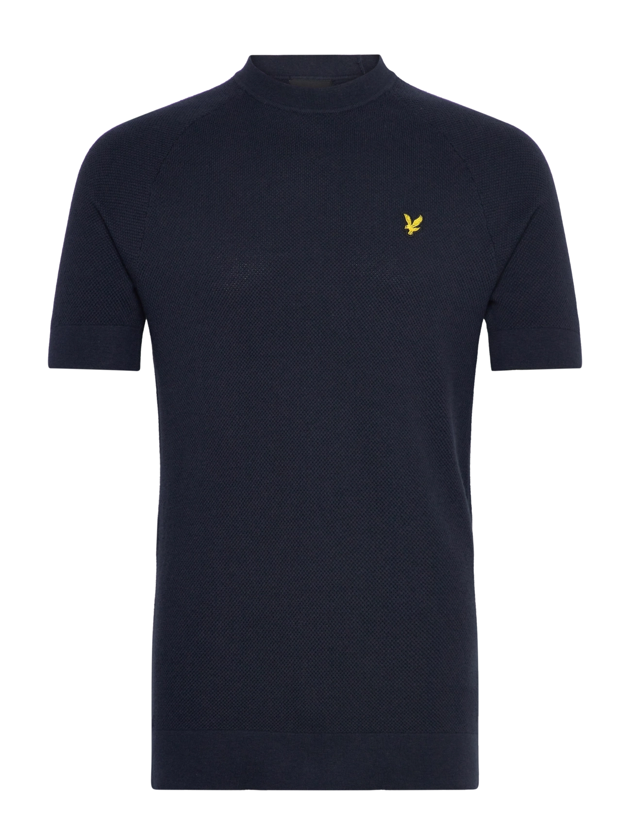 Lyle & Scott - Linen Blend Knitted T-shirt - lühikeste varrukatega t-särgid - z271 dark navy - 1