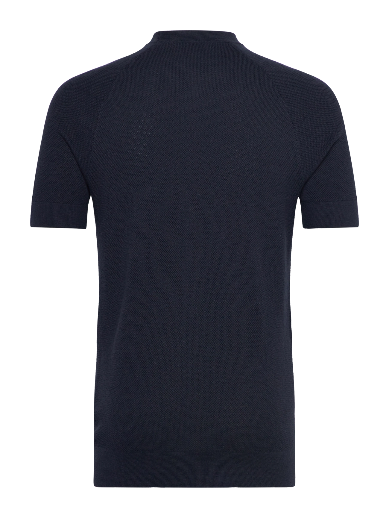 Lyle & Scott - Linen Blend Knitted T-shirt - lühikeste varrukatega t-särgid - z271 dark navy - 2