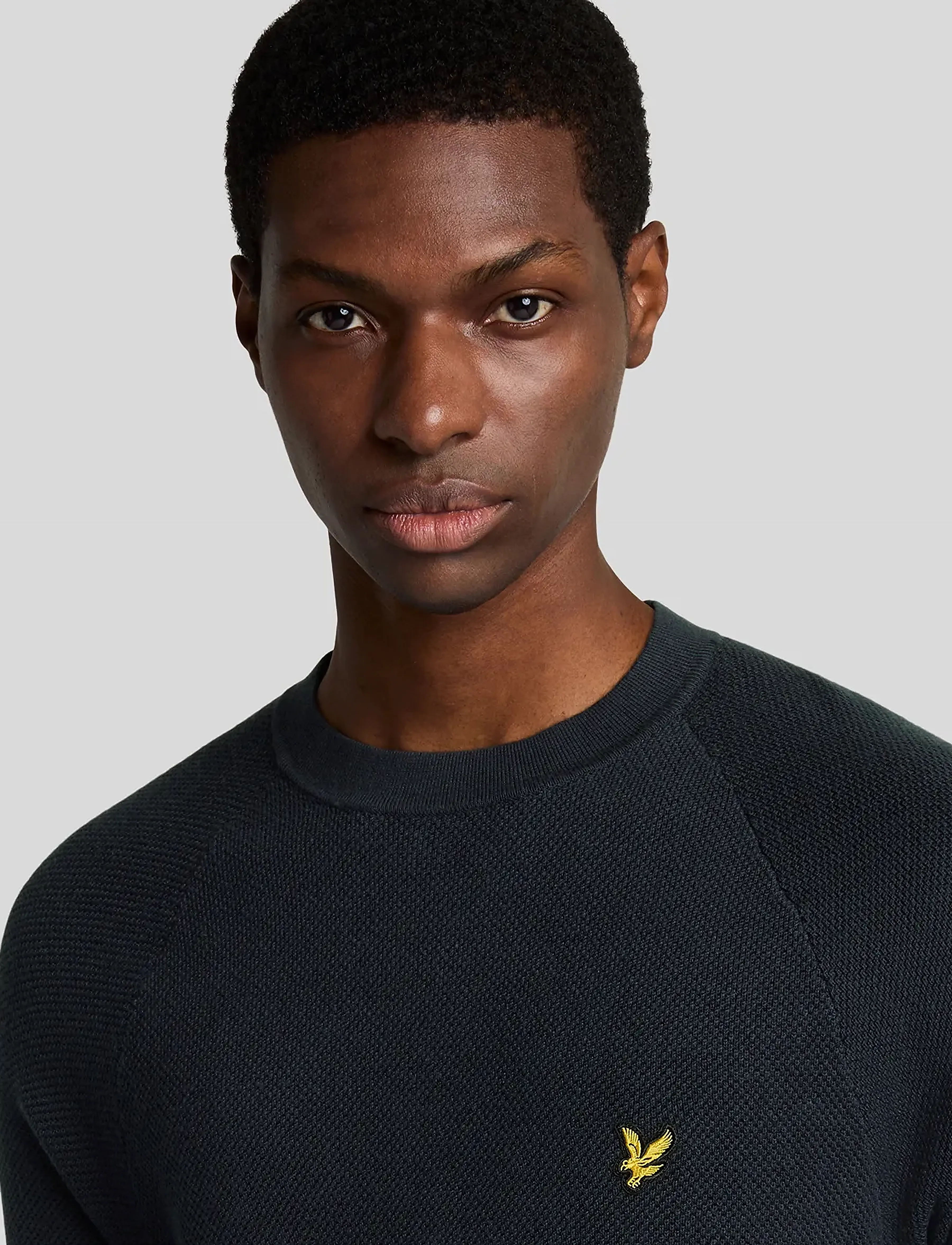 Lyle & Scott - Linen Blend Knitted T-shirt - lühikeste varrukatega t-särgid - z271 dark navy - 5