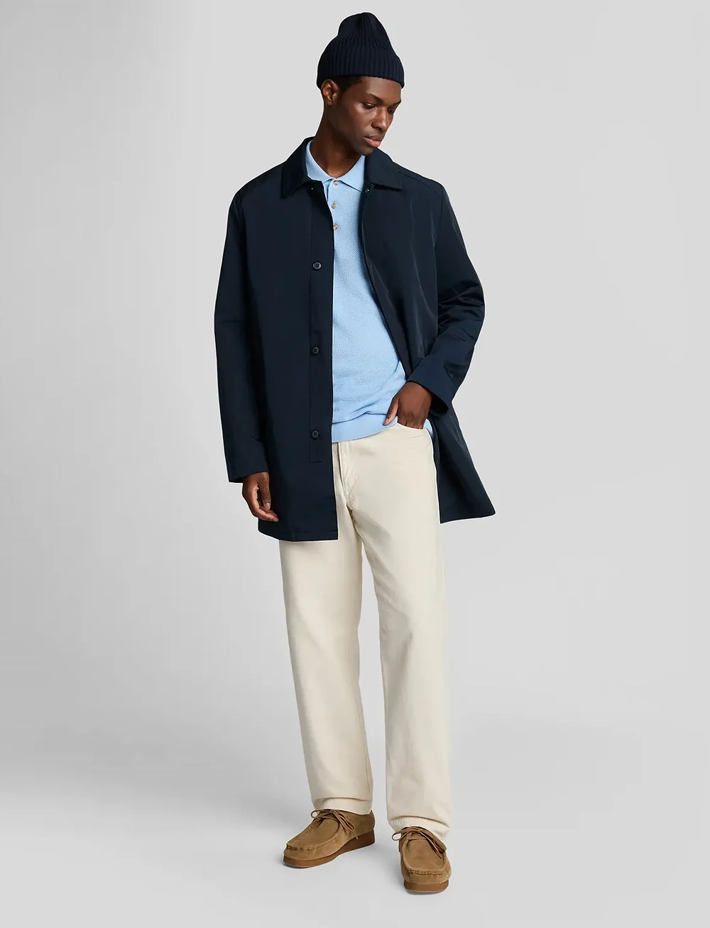 Lyle & Scott - Linen Blend Knitted Polo - gestrickte polohemden - w487 light blue - 4