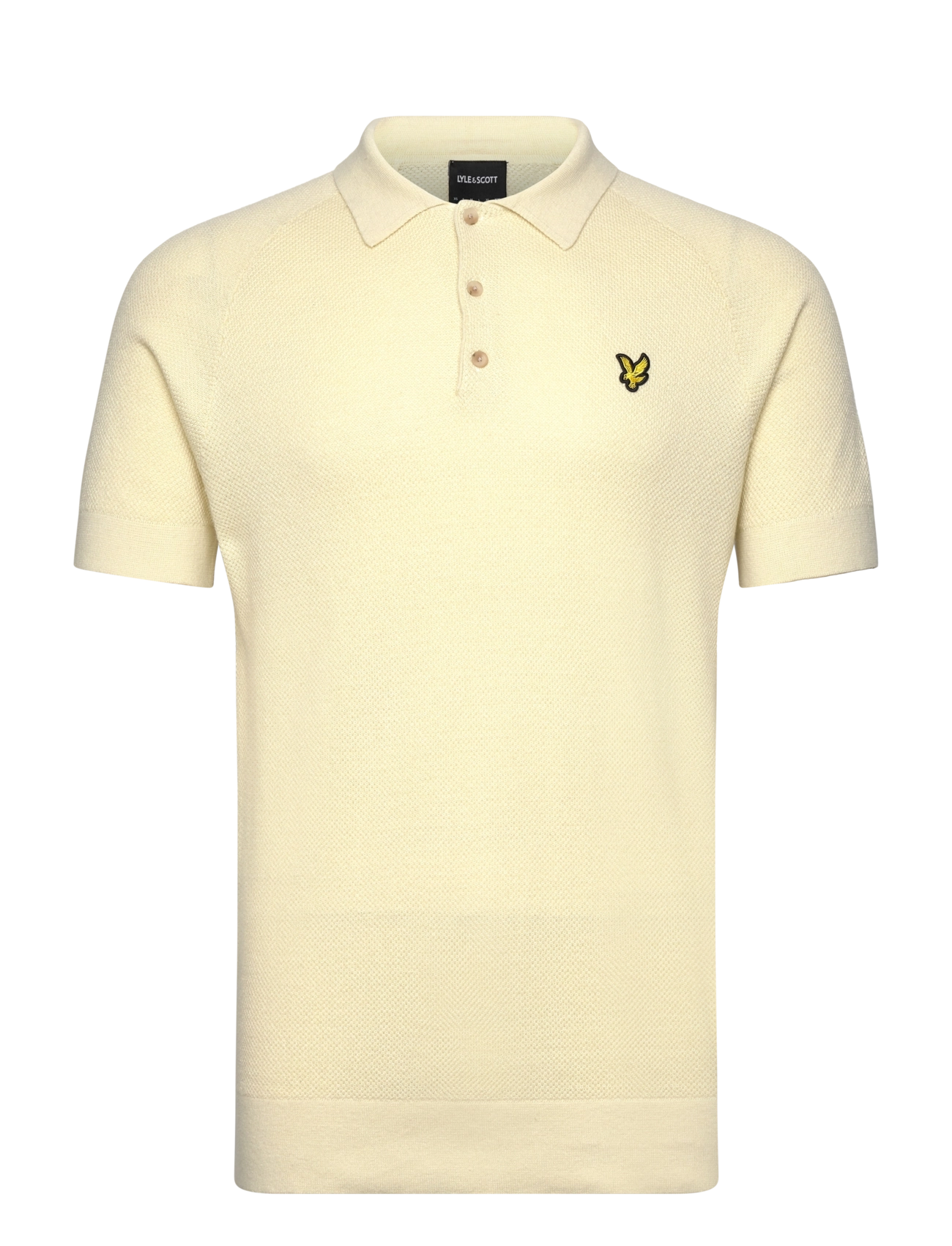 Lyle & Scott Linen Blend Knitted Polo - Strickmode - X588 LUNA / yellow