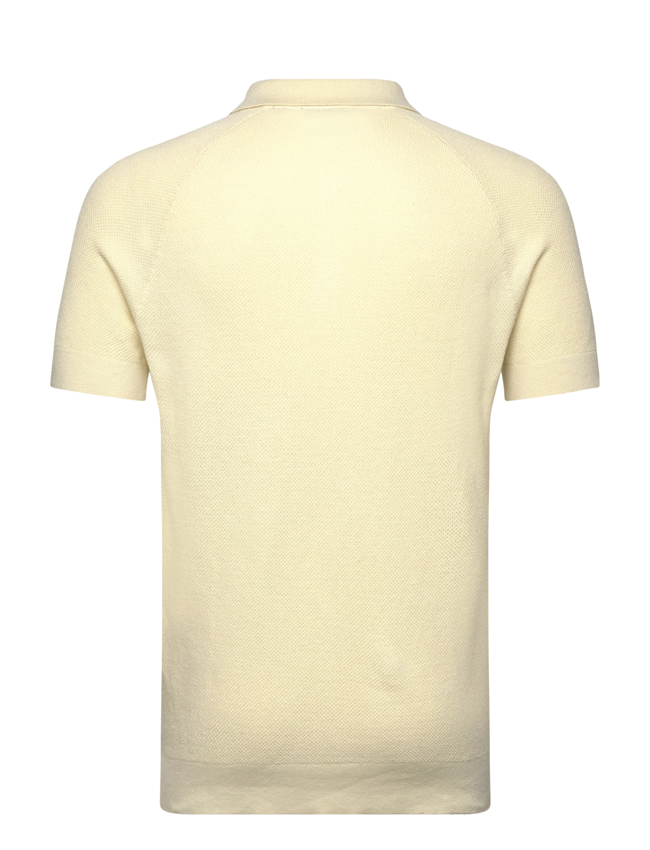 Lyle & Scott - Linen Blend Knitted Polo - strickmode - x588 luna - 2