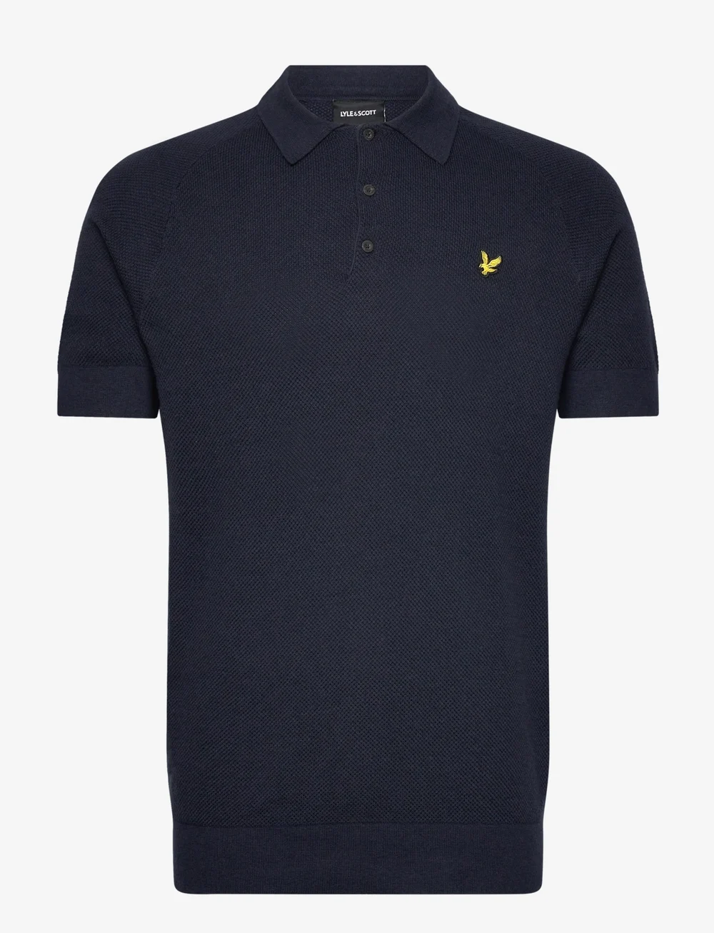 Lyle & Scott - Linen Blend Knitted Polo - gestrickte polohemden - z271 dark navy - 1
