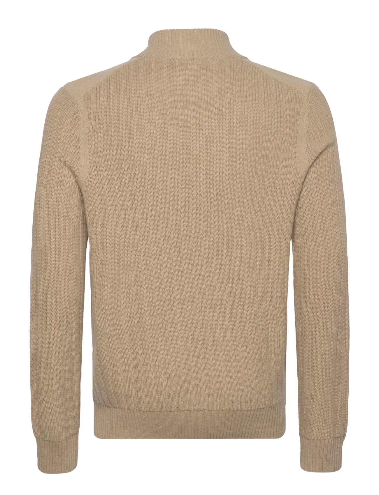 Lyle & Scott - Ribbed Quarter Zip Jumper - mænd - z151 stone - 2