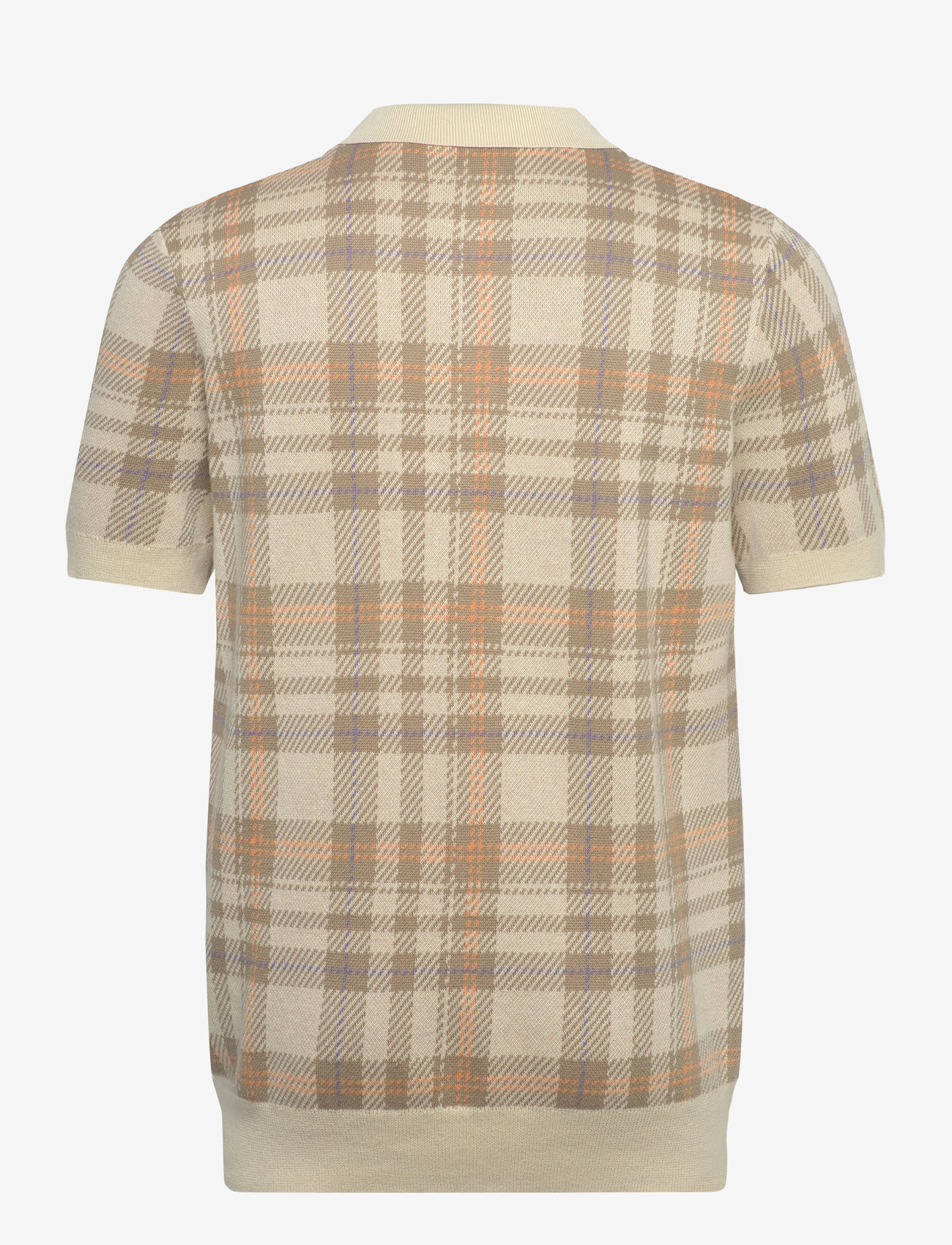 Lyle & Scott - Spring Tartan Knitted Polo - stickade pikéer - x588 luna - 1