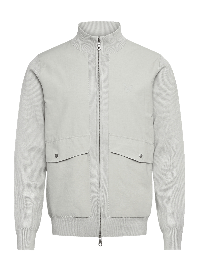 Lyle & Scott - Milano Hybrid Full Zip Knitted Jacket - hybrid-jacken - x570 grey mirage - 1