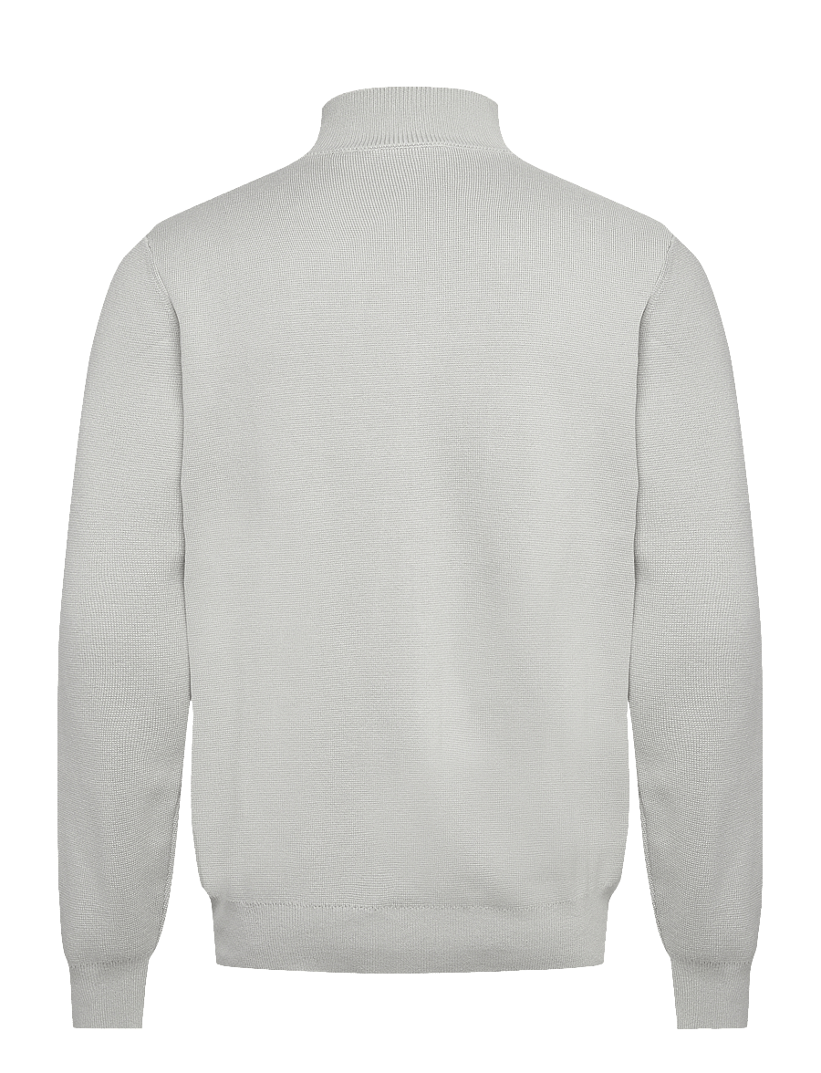 Lyle & Scott - Milano Hybrid Full Zip Knitted Jacket - x570 grey mirage - 2