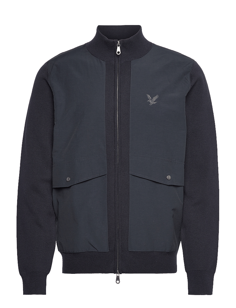 Lyle & Scott - Milano Hybrid Full Zip Knitted Jacket - hübriidjoped - z271 dark navy - 1
