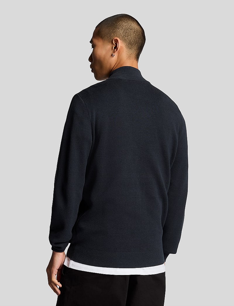 Lyle & Scott - Milano Hybrid Full Zip Knitted Jacket - hübriidjoped - z271 dark navy - 3