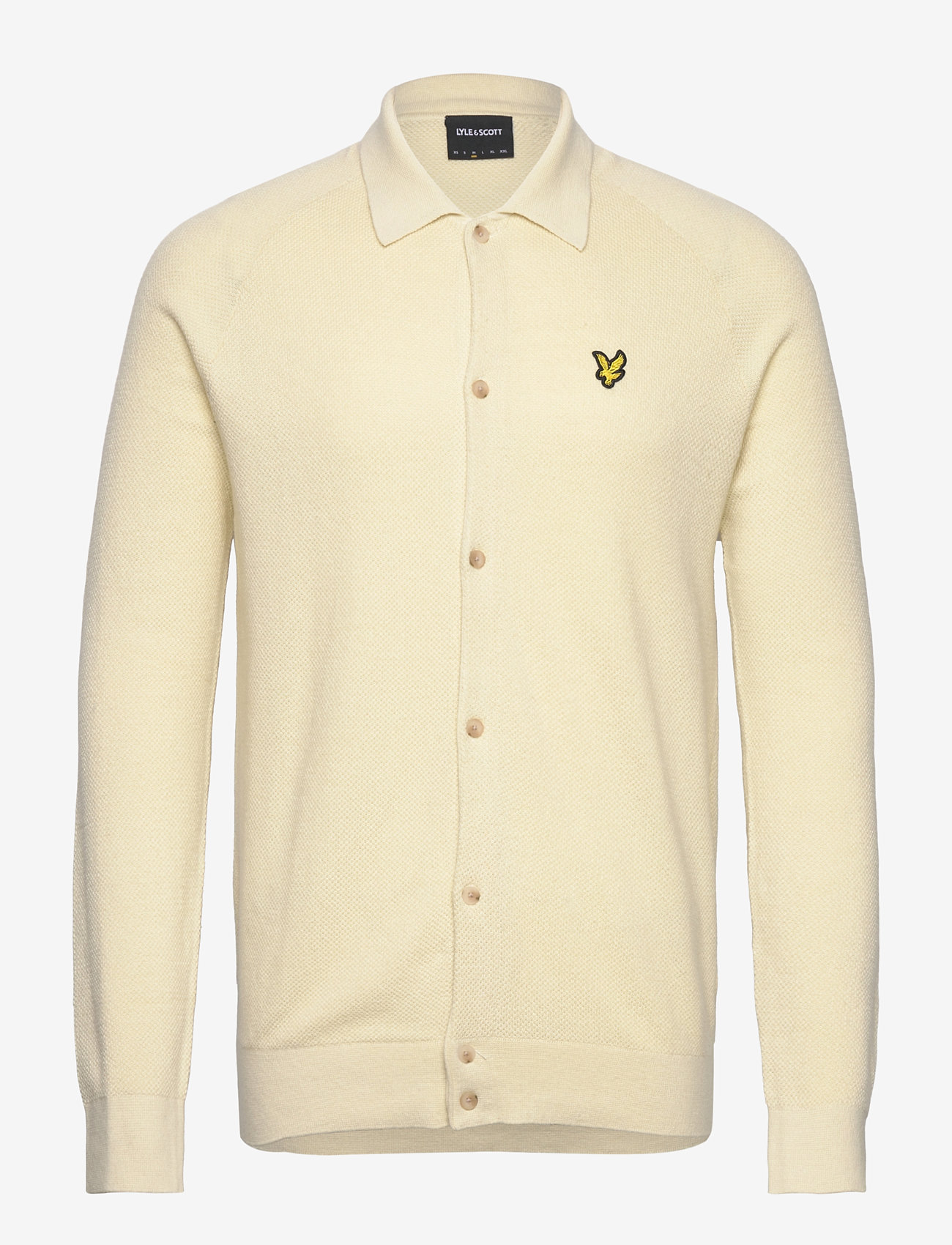 Lyle & Scott - Linen Blend Knitted Shirt - koftor - x588 luna - 1