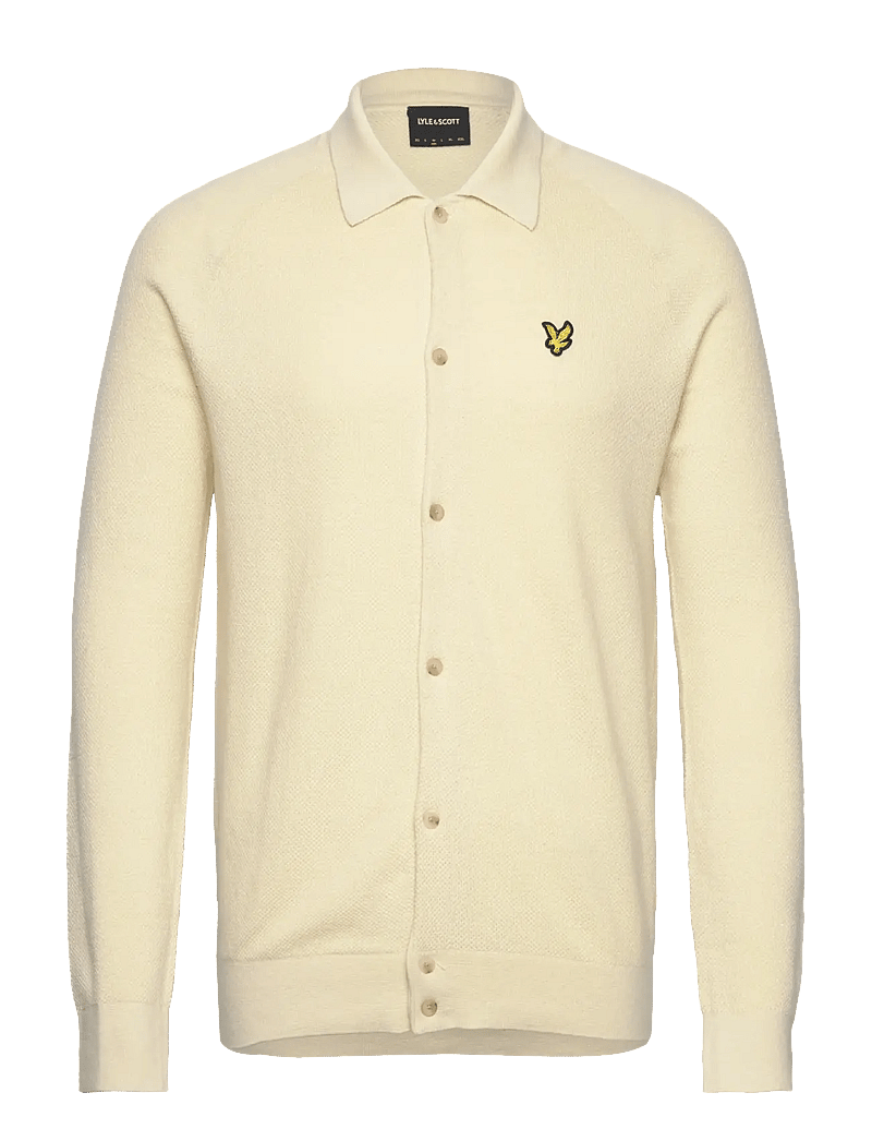 Lyle & Scott - Linen Blend Knitted Shirt - cardigans - x588 luna - 1