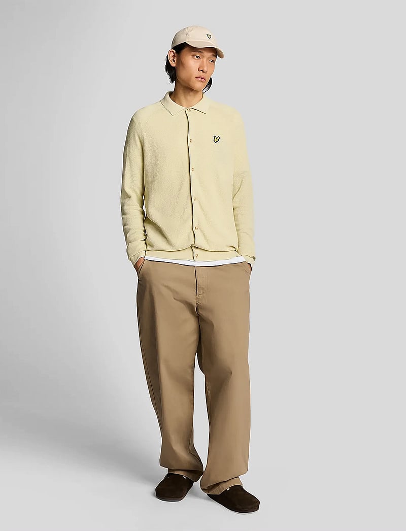 Lyle & Scott - Linen Blend Knitted Shirt - cardigans - x588 luna - 4